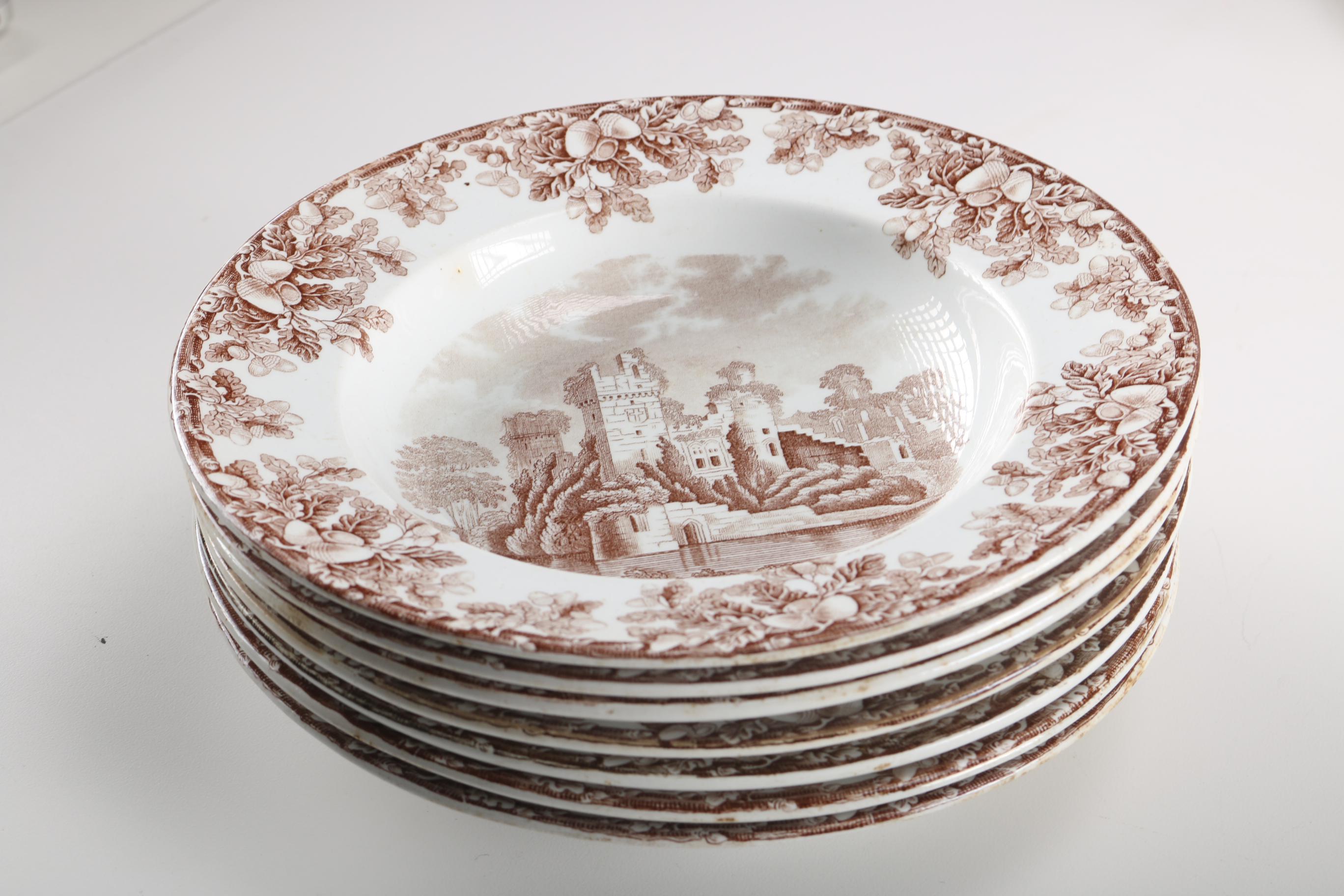 Vintage Copeland Brown Transfer Ware