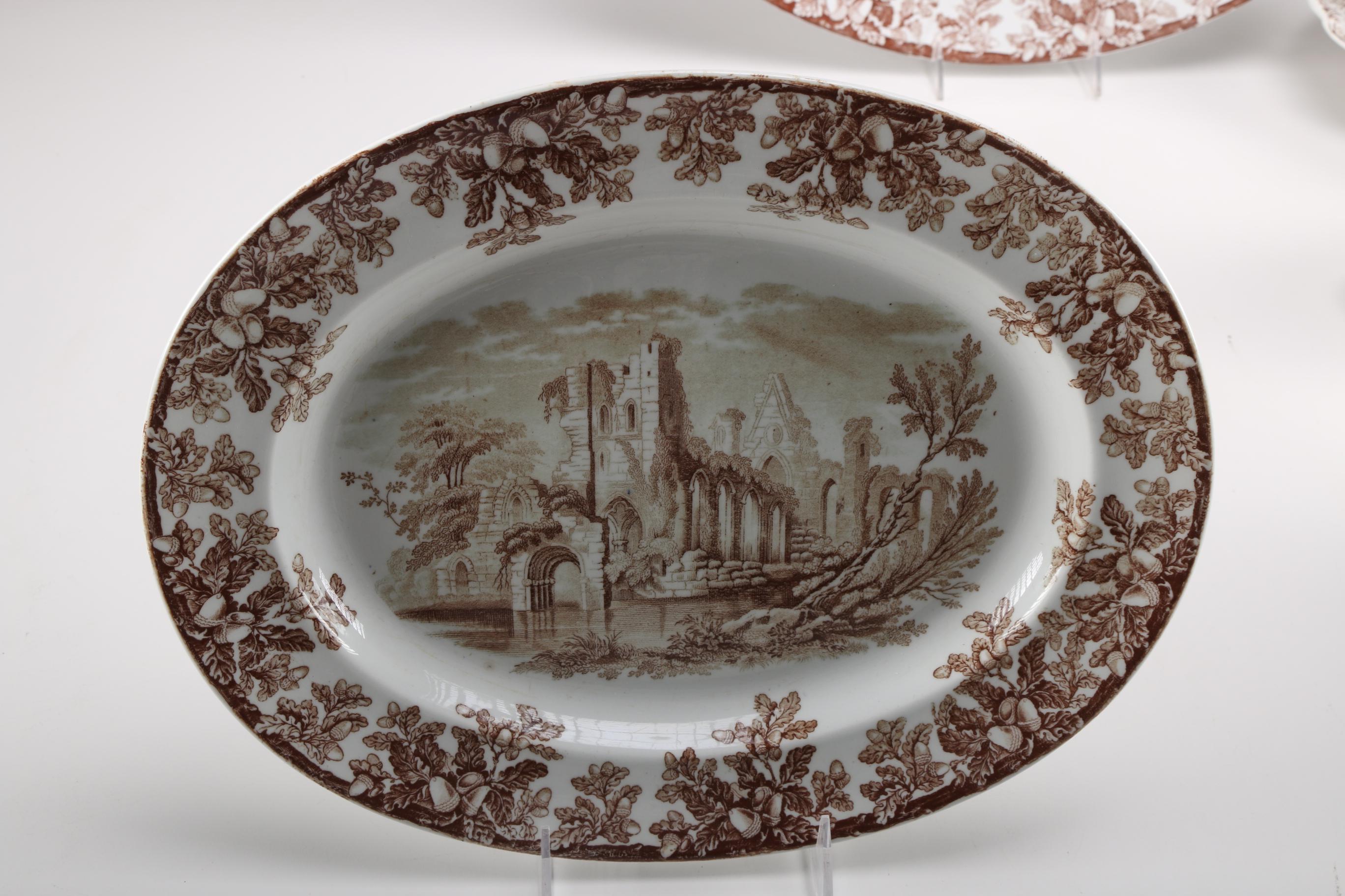 Vintage Copeland Brown Transfer Ware