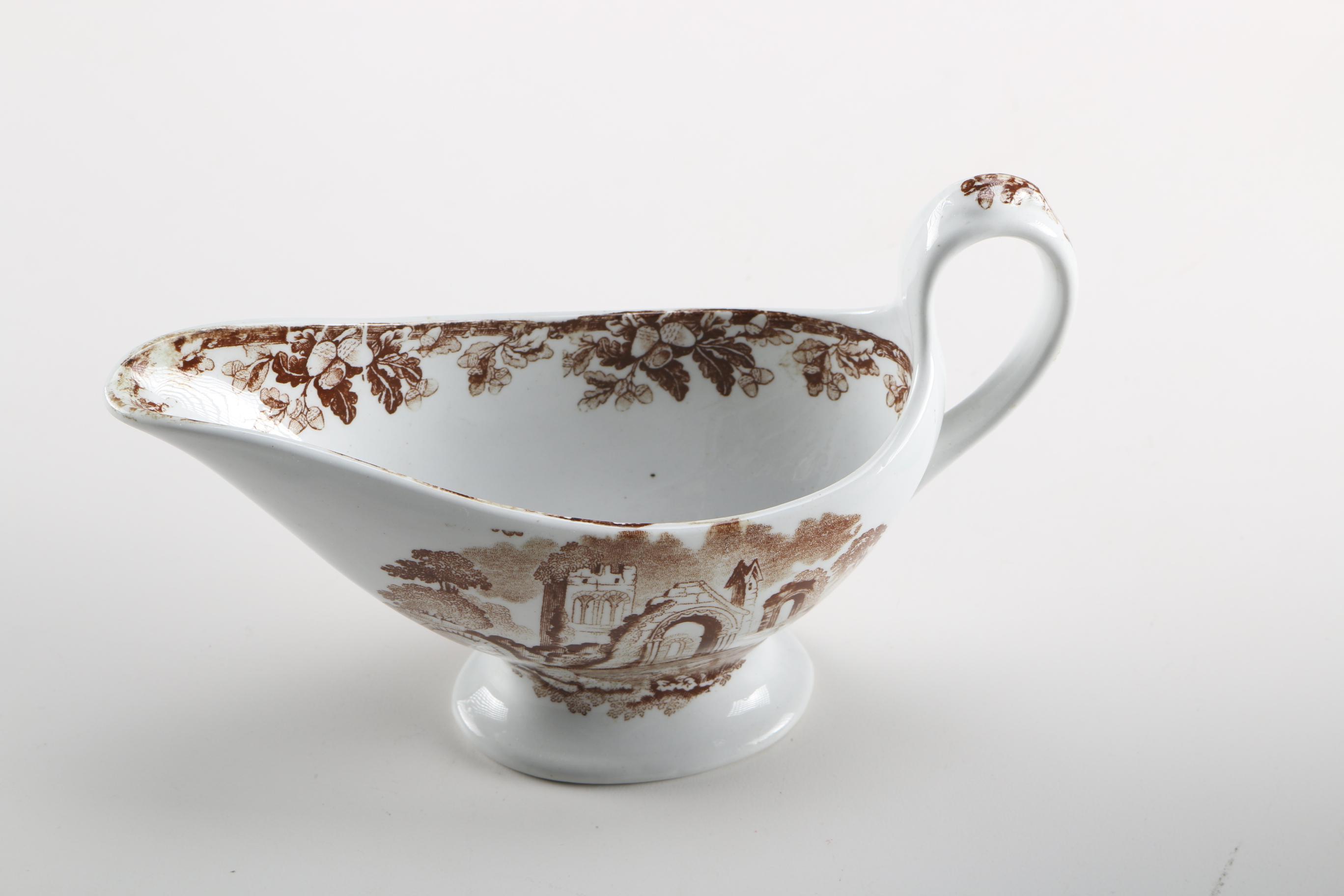 Vintage Copeland Brown Transfer Ware