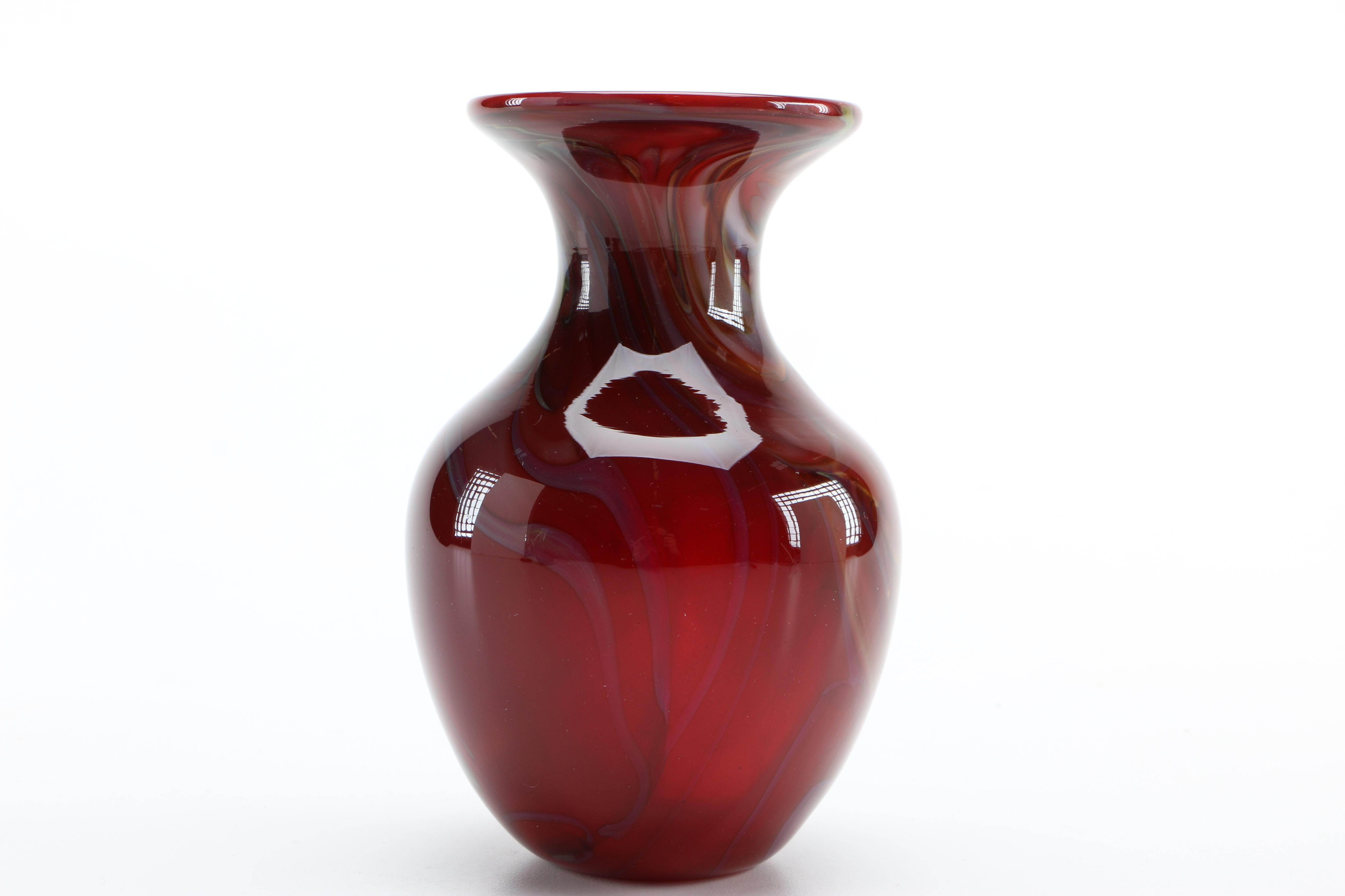 Richard Jolley and Loren Chapman Art Glass Vases