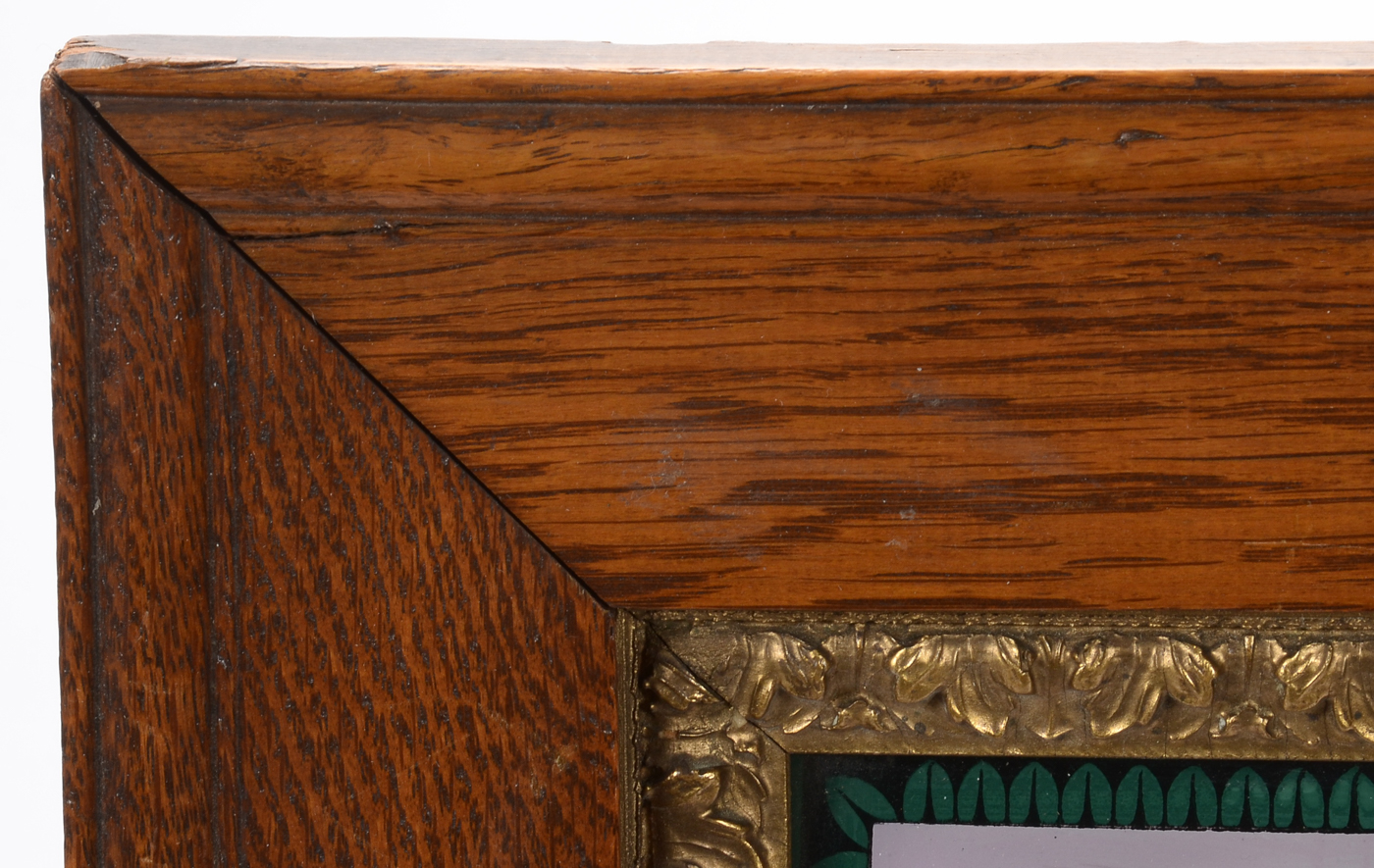 Antique Italian Folk Art Shadowbox Shrine for St. Rita of Cascia with Reverse Glass Painting