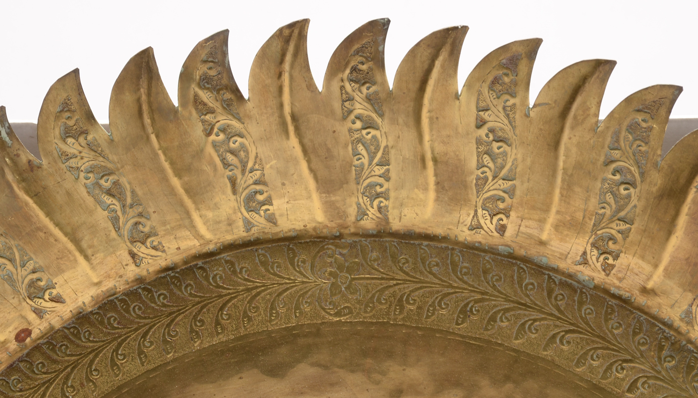 Hand-Crafted Brass Sun Wall Decor