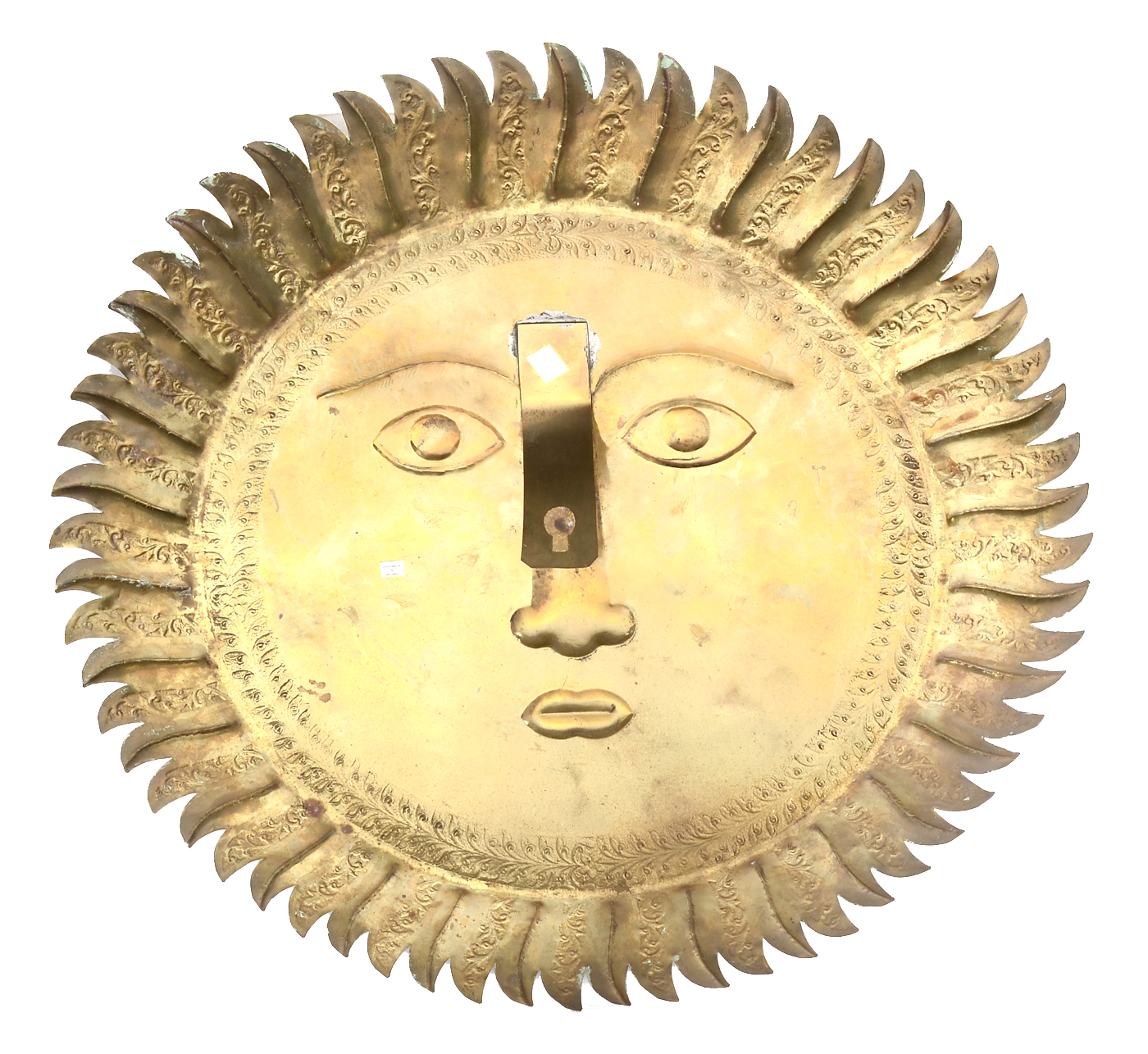 Hand-Crafted Brass Sun Wall Decor