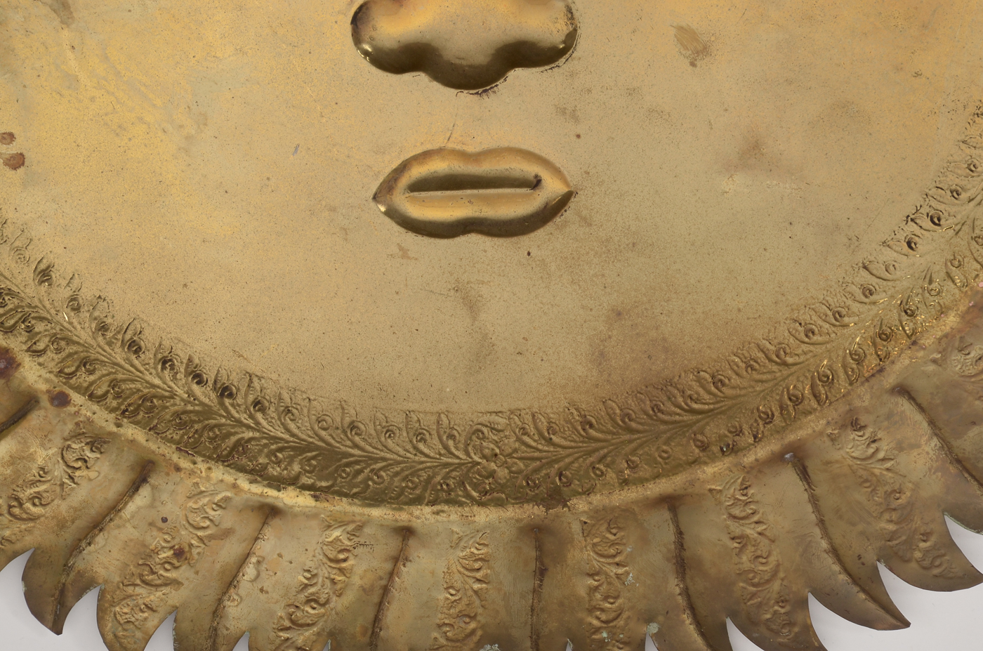 Hand-Crafted Brass Sun Wall Decor