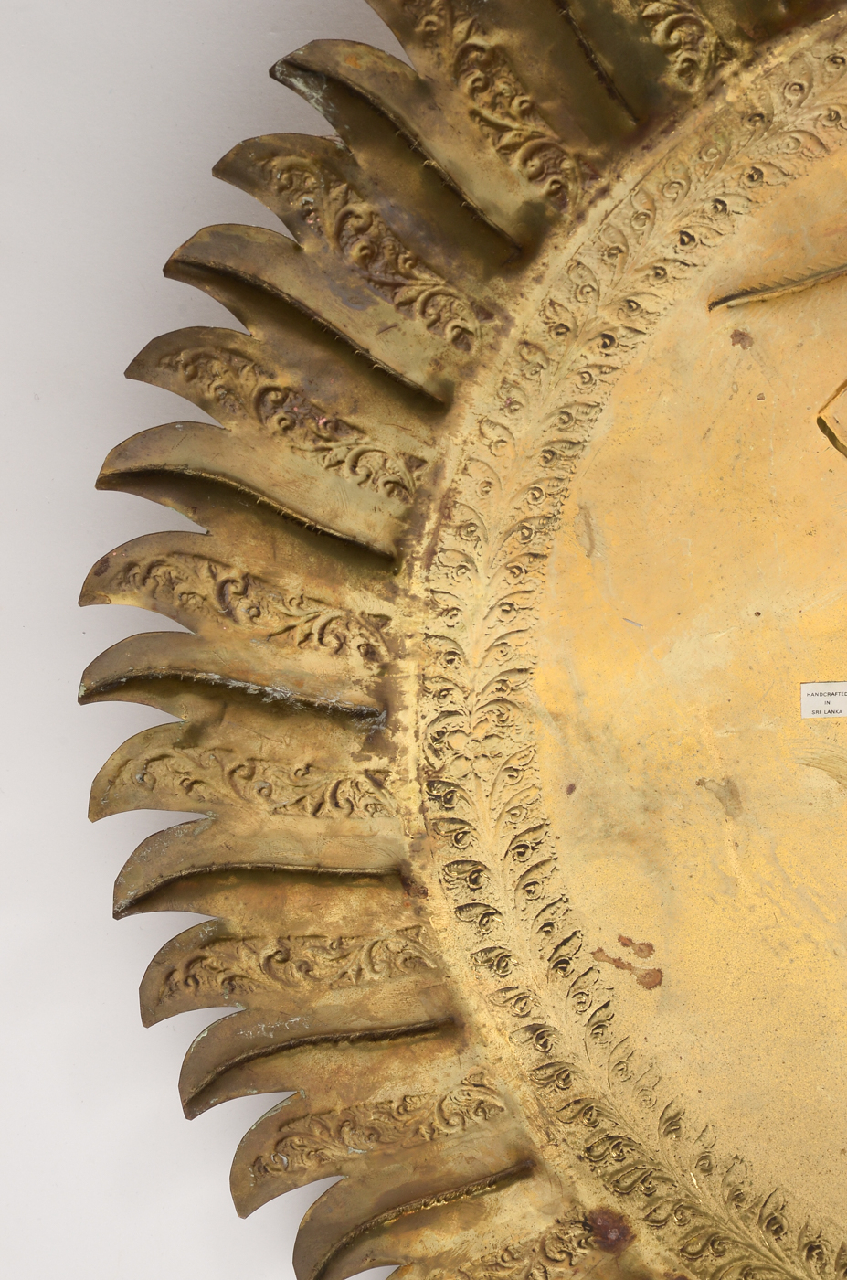 Hand-Crafted Brass Sun Wall Decor