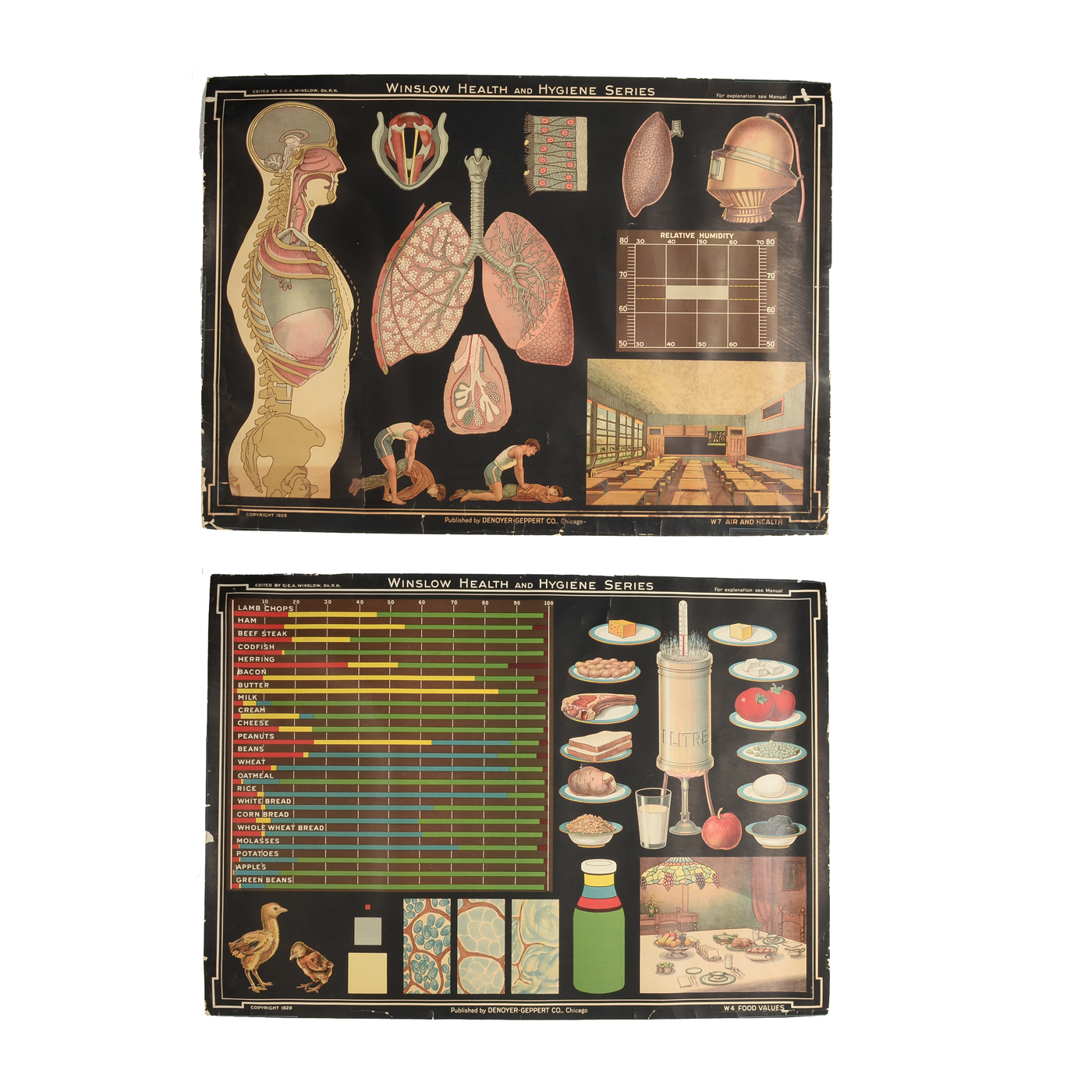 Two Antique Health and Hygiene Posters