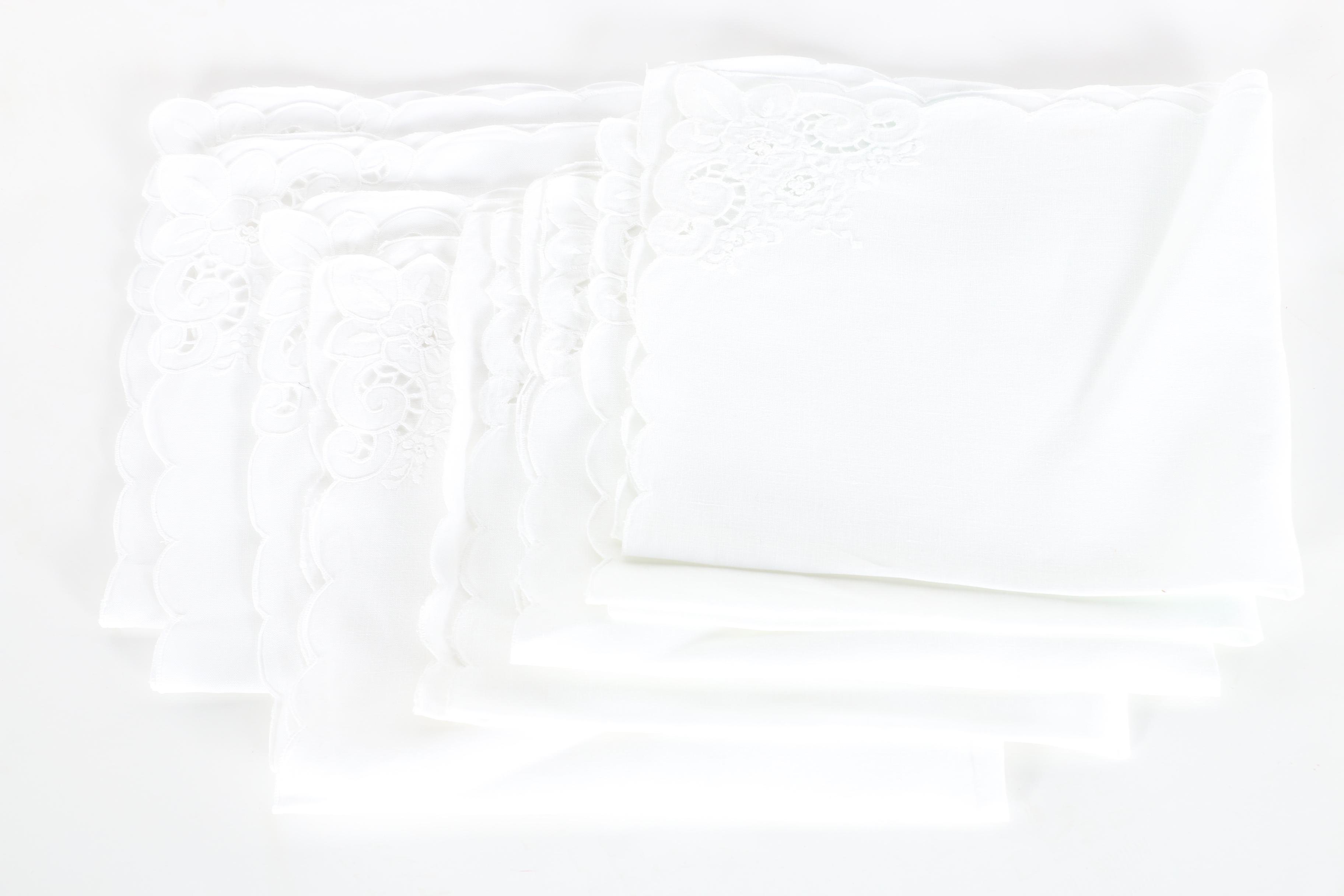 Decorative Table Linens with Lace and Embroidery Featuring Statements Collection by C&W Imports