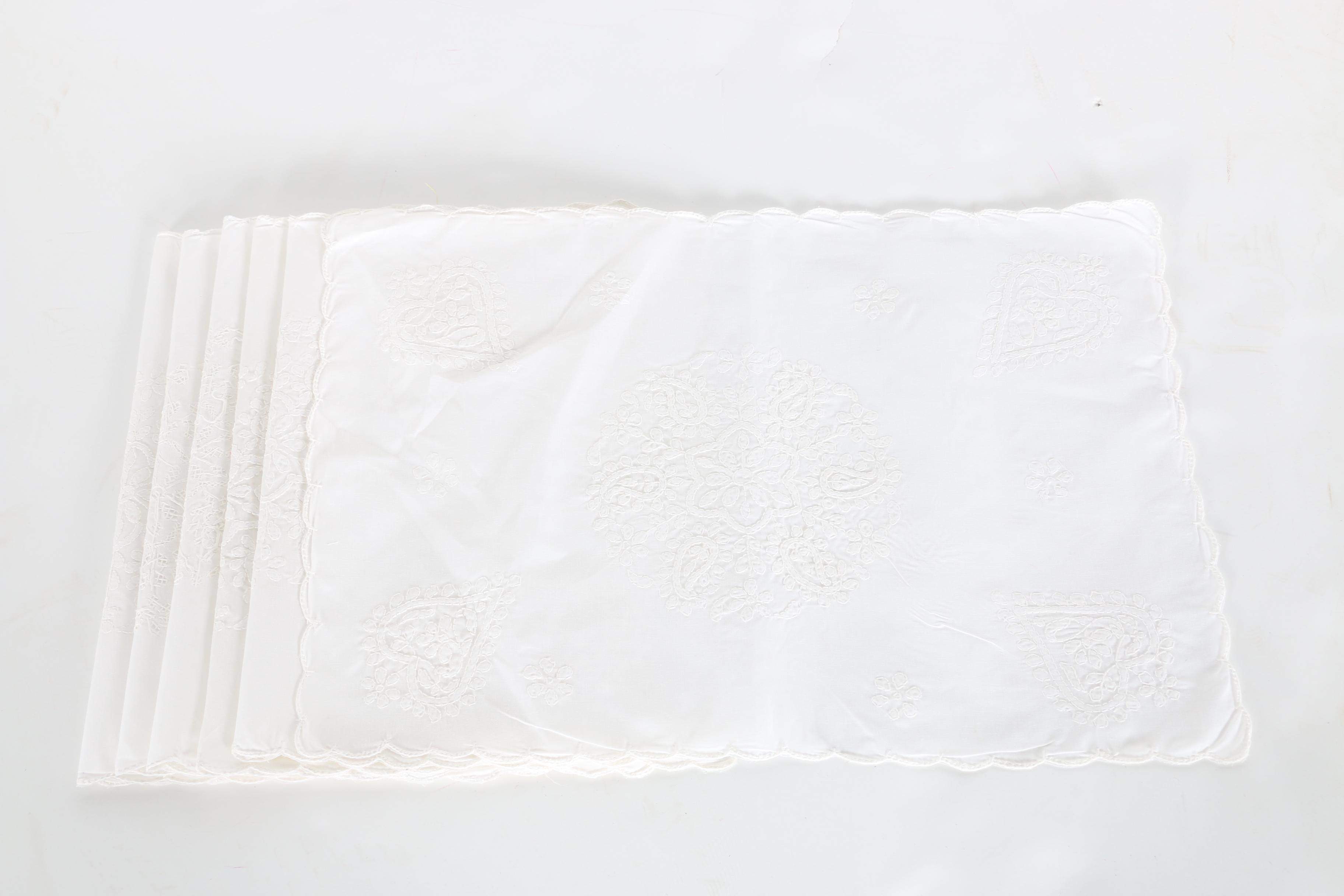 Decorative Table Linens with Lace and Embroidery Featuring Statements Collection by C&W Imports