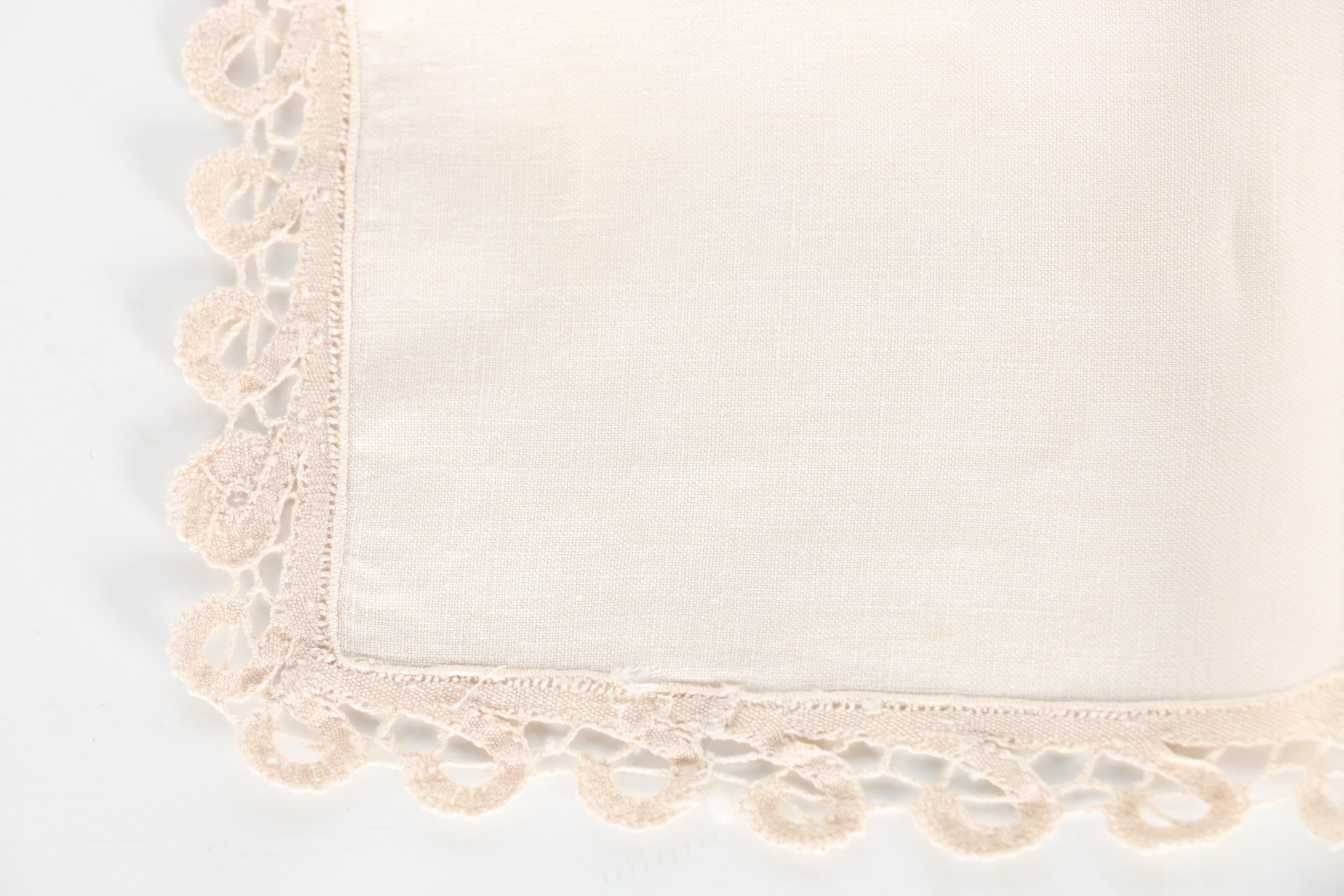 Decorative Table Linens with Lace and Embroidery Featuring Statements Collection by C&W Imports