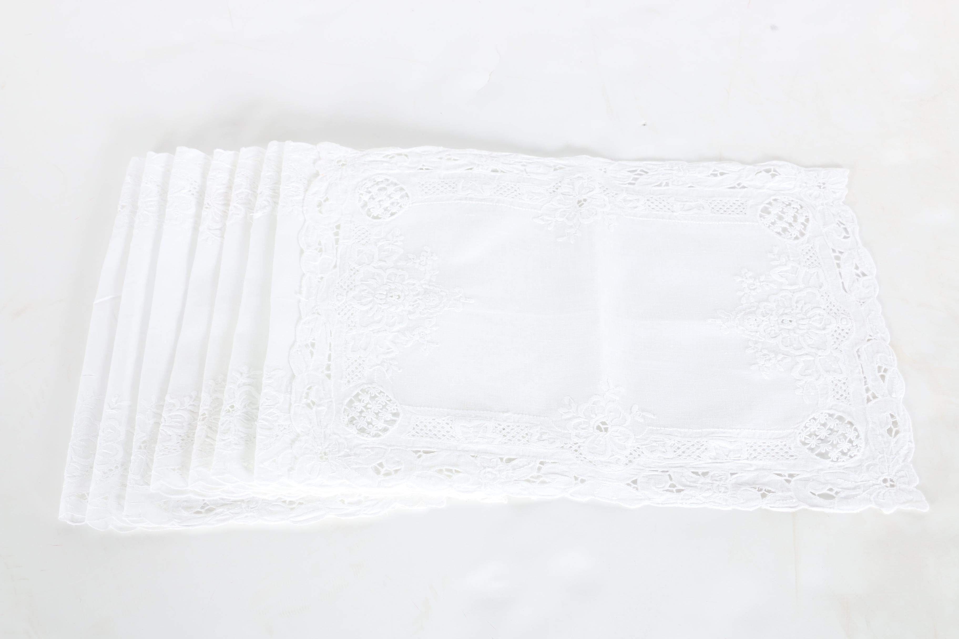Decorative Table Linens with Lace and Embroidery Featuring Statements Collection by C&W Imports