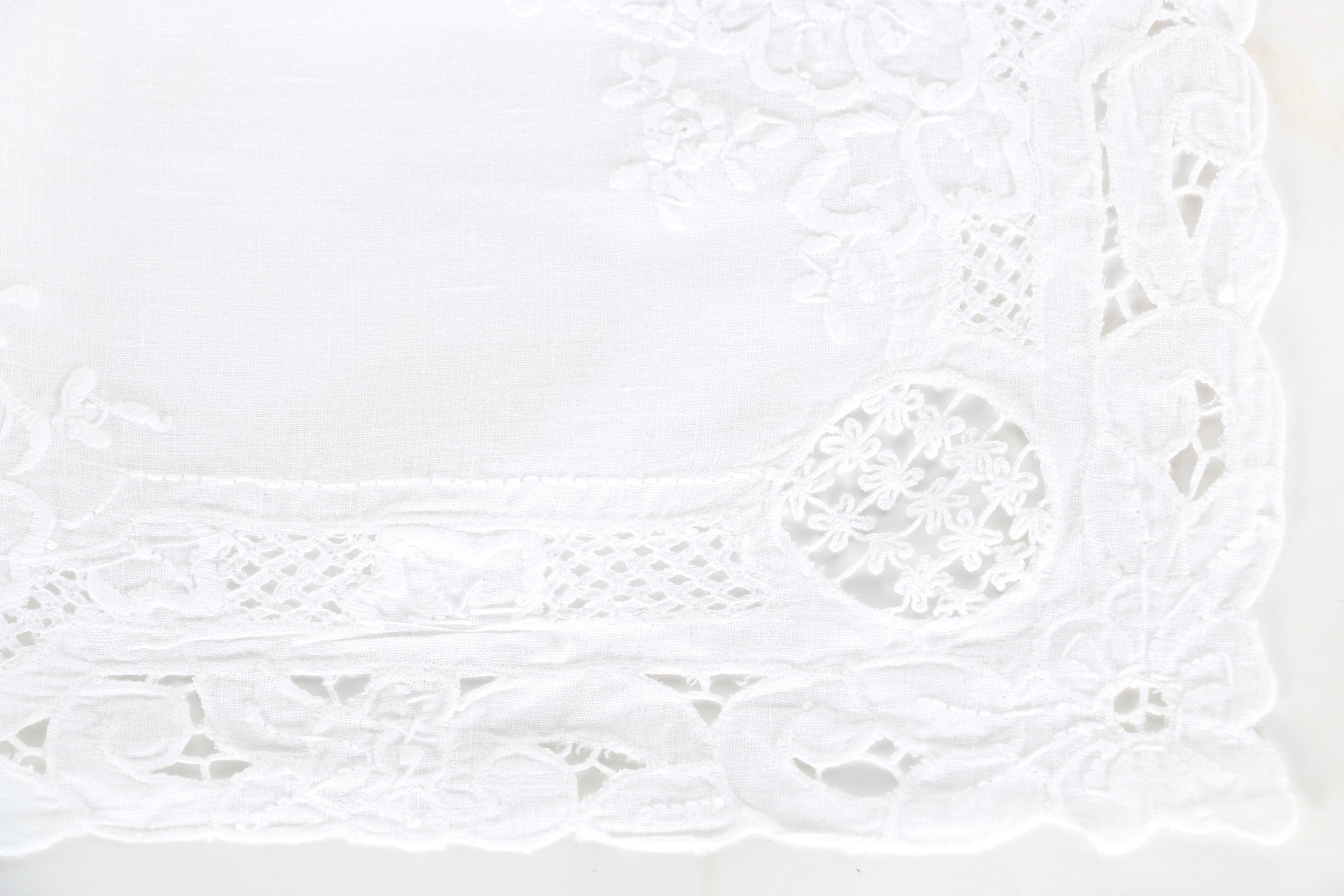 Decorative Table Linens with Lace and Embroidery Featuring Statements Collection by C&W Imports