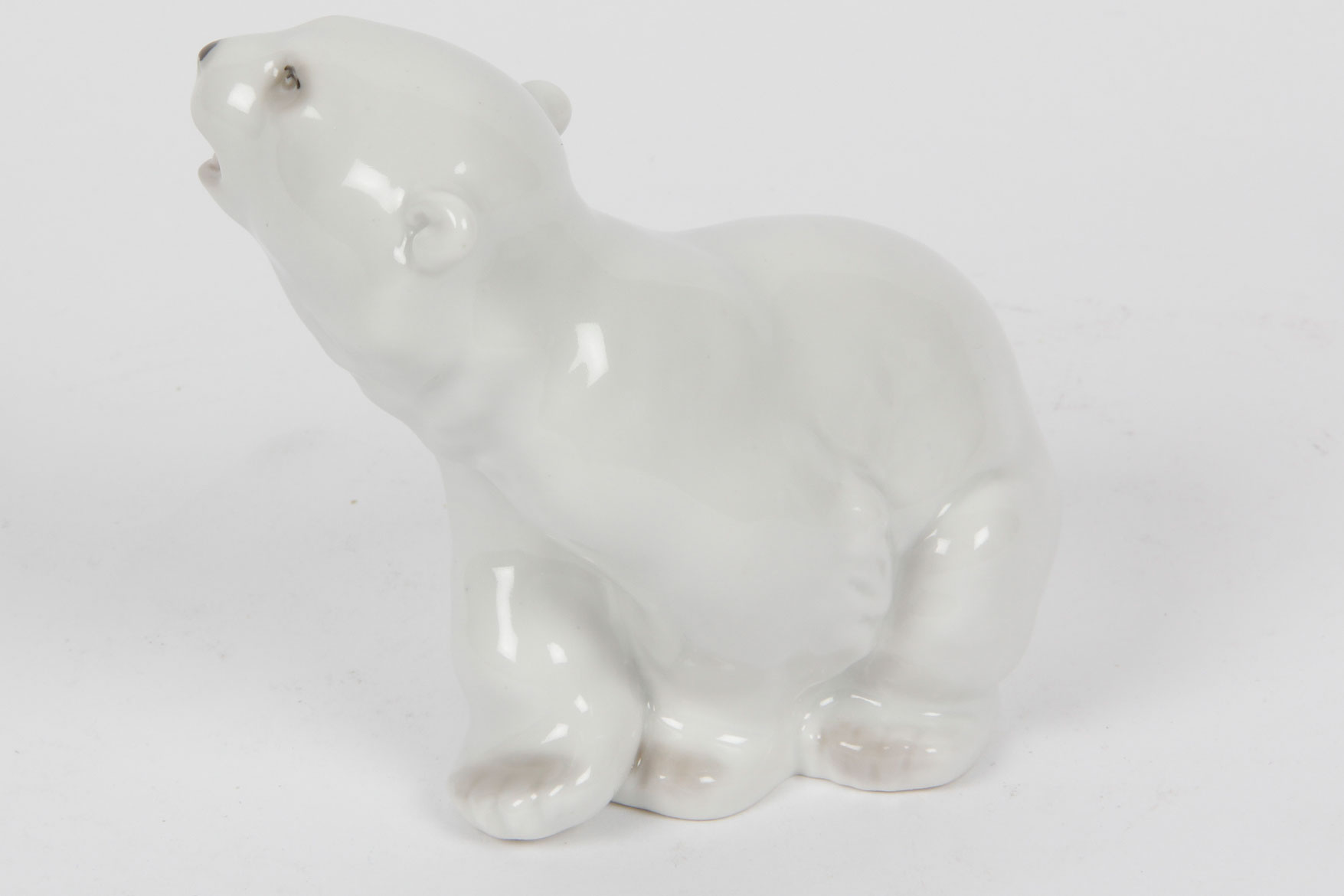 Russian Porcelain Polar Bear Figurine by Lomonosov Porcelain Factory