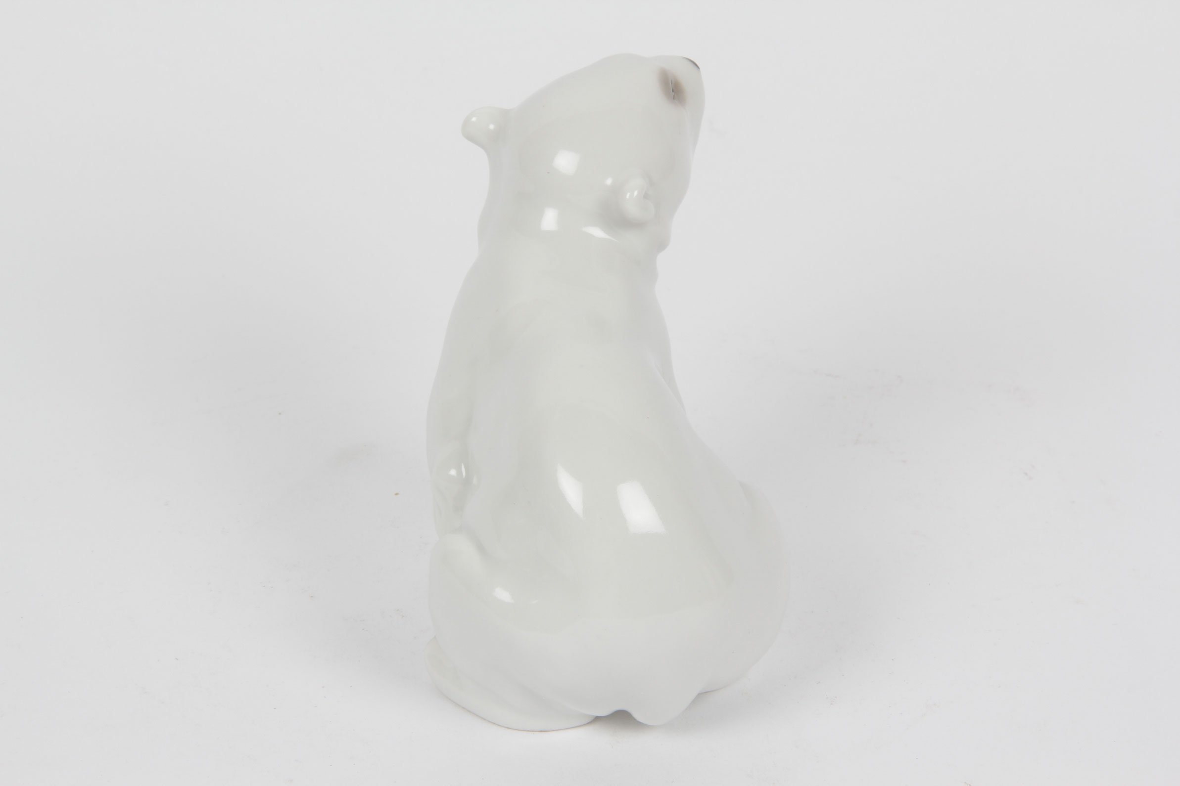 Russian Porcelain Polar Bear Figurine by Lomonosov Porcelain Factory