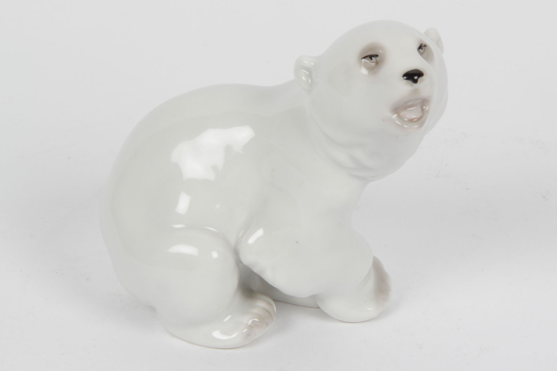 Russian Porcelain Polar Bear Figurine by Lomonosov Porcelain Factory