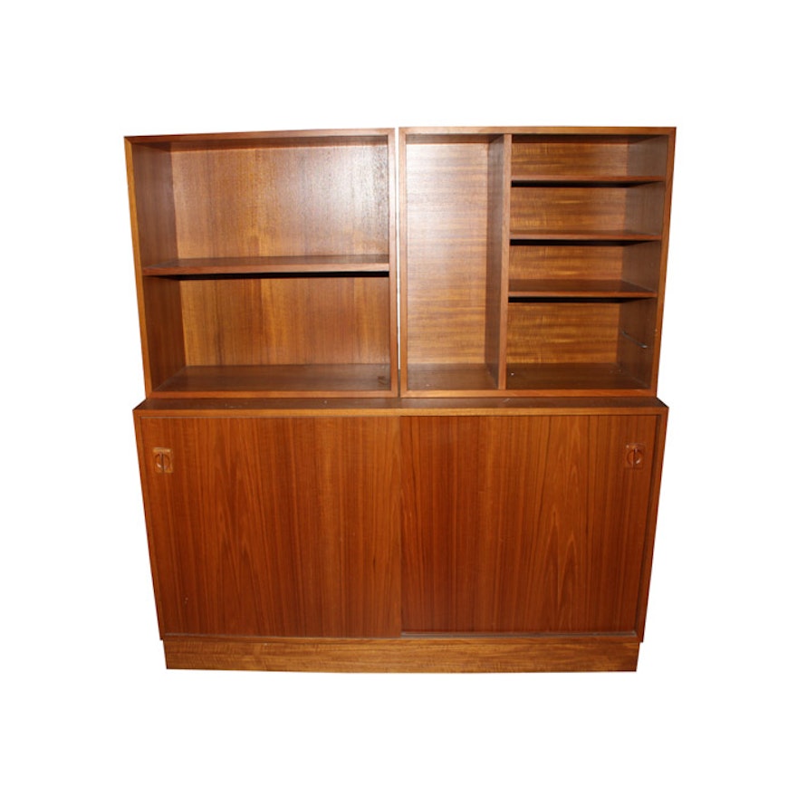 Credenza with Modular Shelving Units