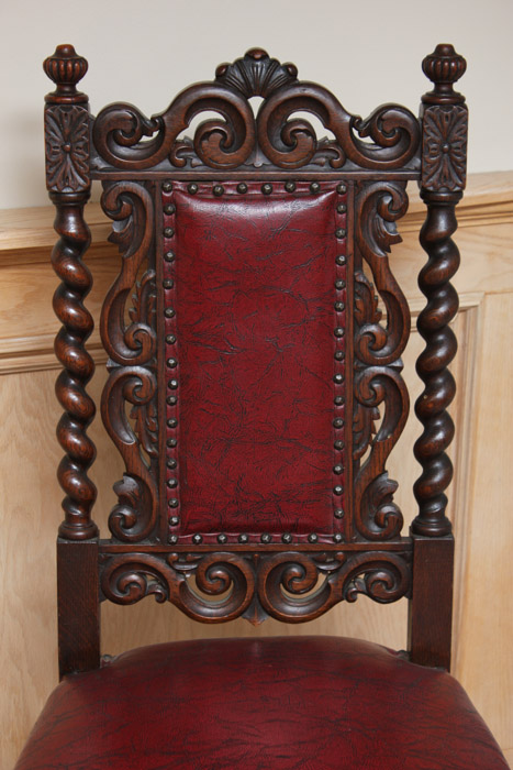 Vintage Victorian Style Oak Dining Chairs