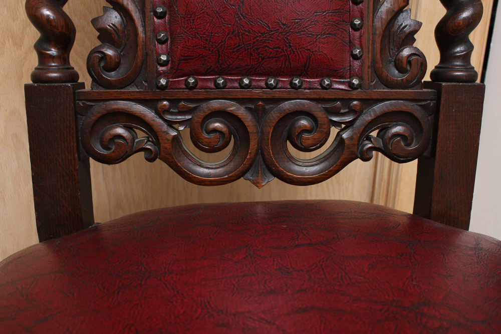 Vintage Victorian Style Oak Dining Chairs