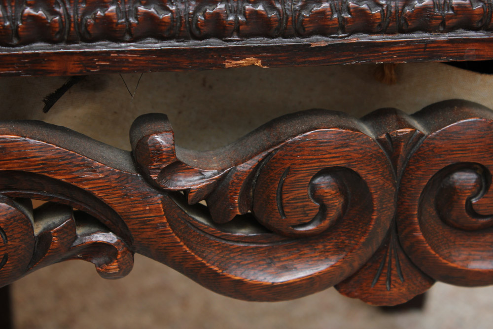 Vintage Victorian Style Oak Dining Chairs