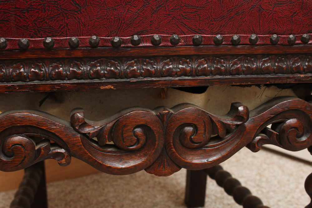 Vintage Victorian Style Oak Dining Chairs