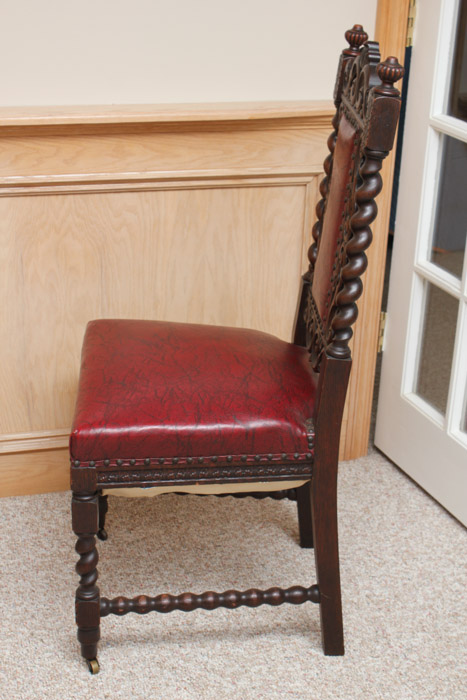 Vintage Victorian Style Oak Dining Chairs