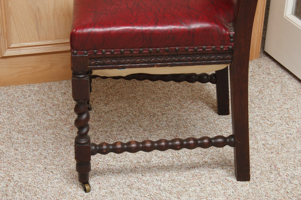Vintage Victorian Style Oak Dining Chairs