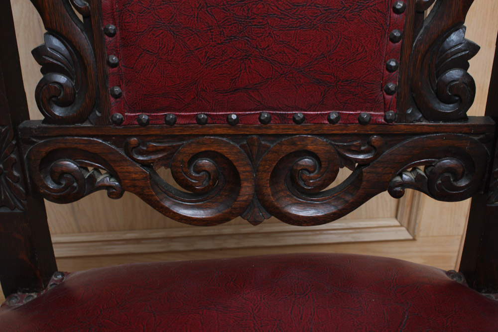 Vintage Victorian Style Oak Dining Chairs