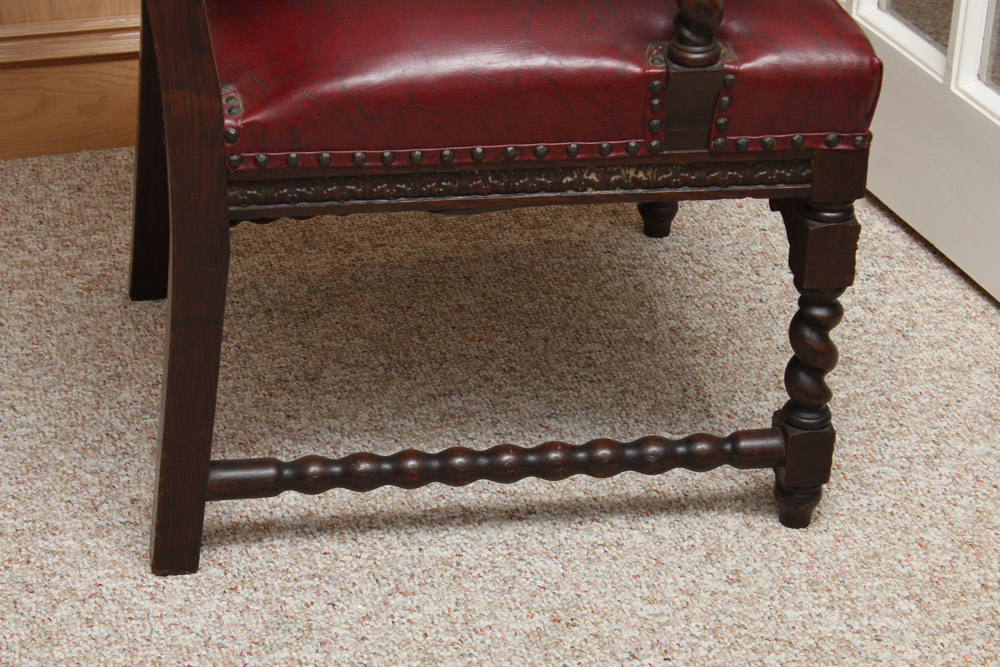 Vintage Victorian Style Oak Dining Chairs