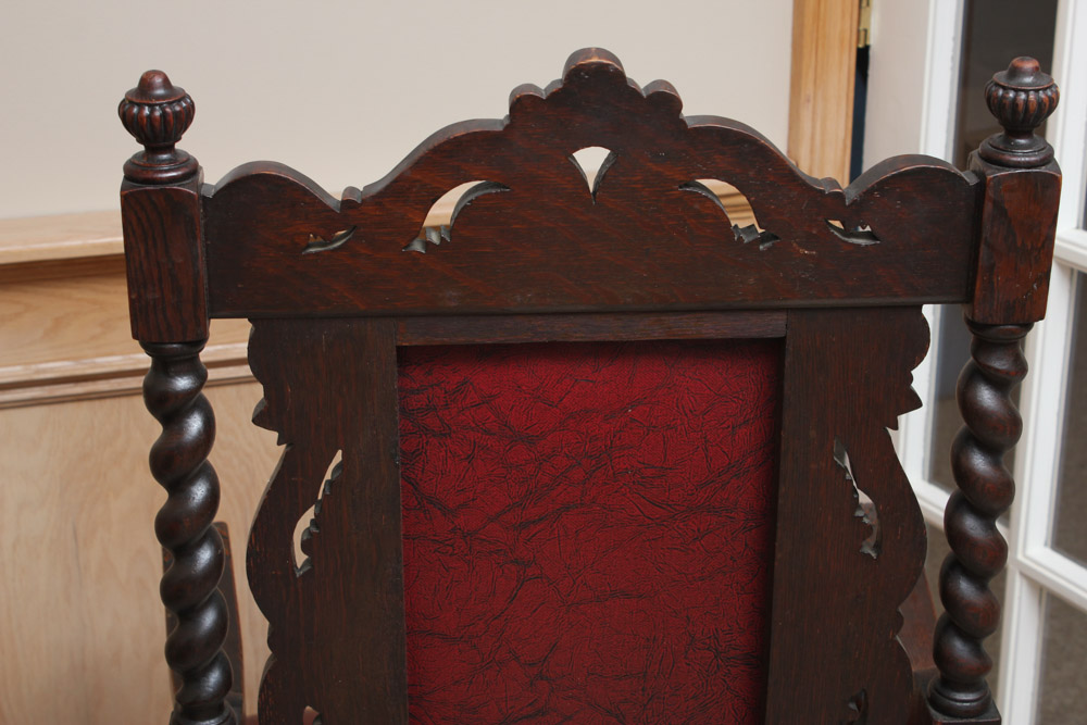 Vintage Victorian Style Oak Dining Chairs