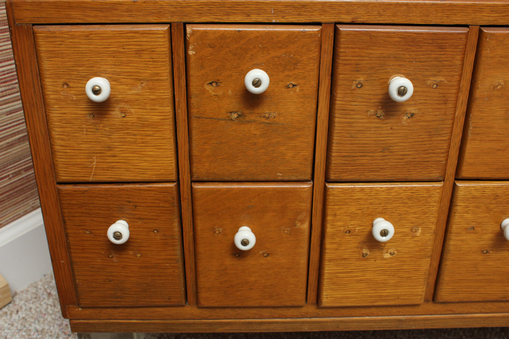 Vintage Oak Remington Rand Card Catalog by Library Bureau Division
