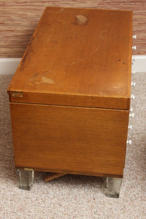 Vintage Oak Remington Rand Card Catalog by Library Bureau Division