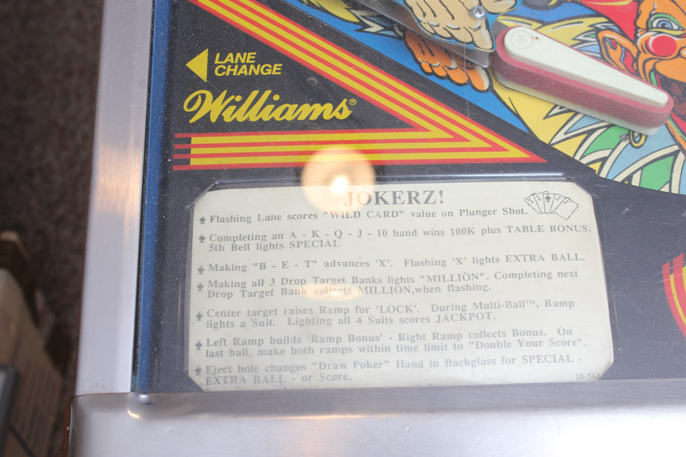 Williams "Jokerz" Pinball Machine