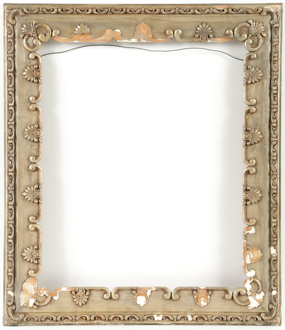 Early 20th-Century Silver Gesso Frame