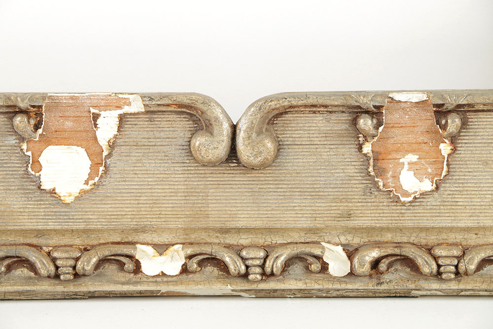 Early 20th-Century Silver Gesso Frame