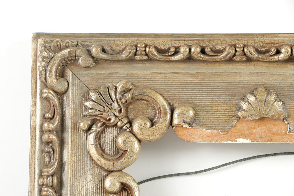 Early 20th-Century Silver Gesso Frame