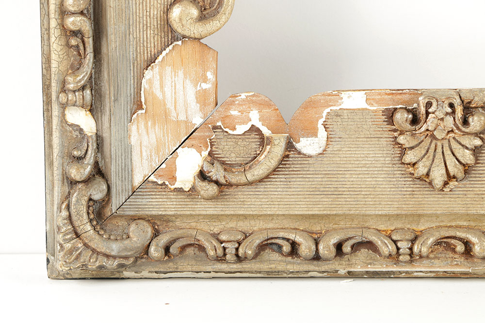 Early 20th-Century Silver Gesso Frame