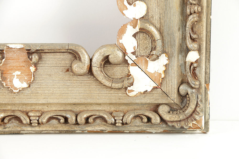 Early 20th-Century Silver Gesso Frame