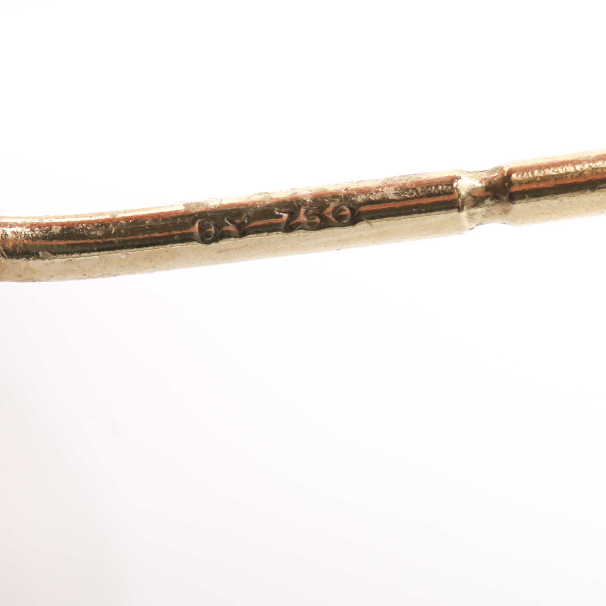 David Yurman Sterling SIlver and 18K Yellow Gold Cable Half Hoop Earrings