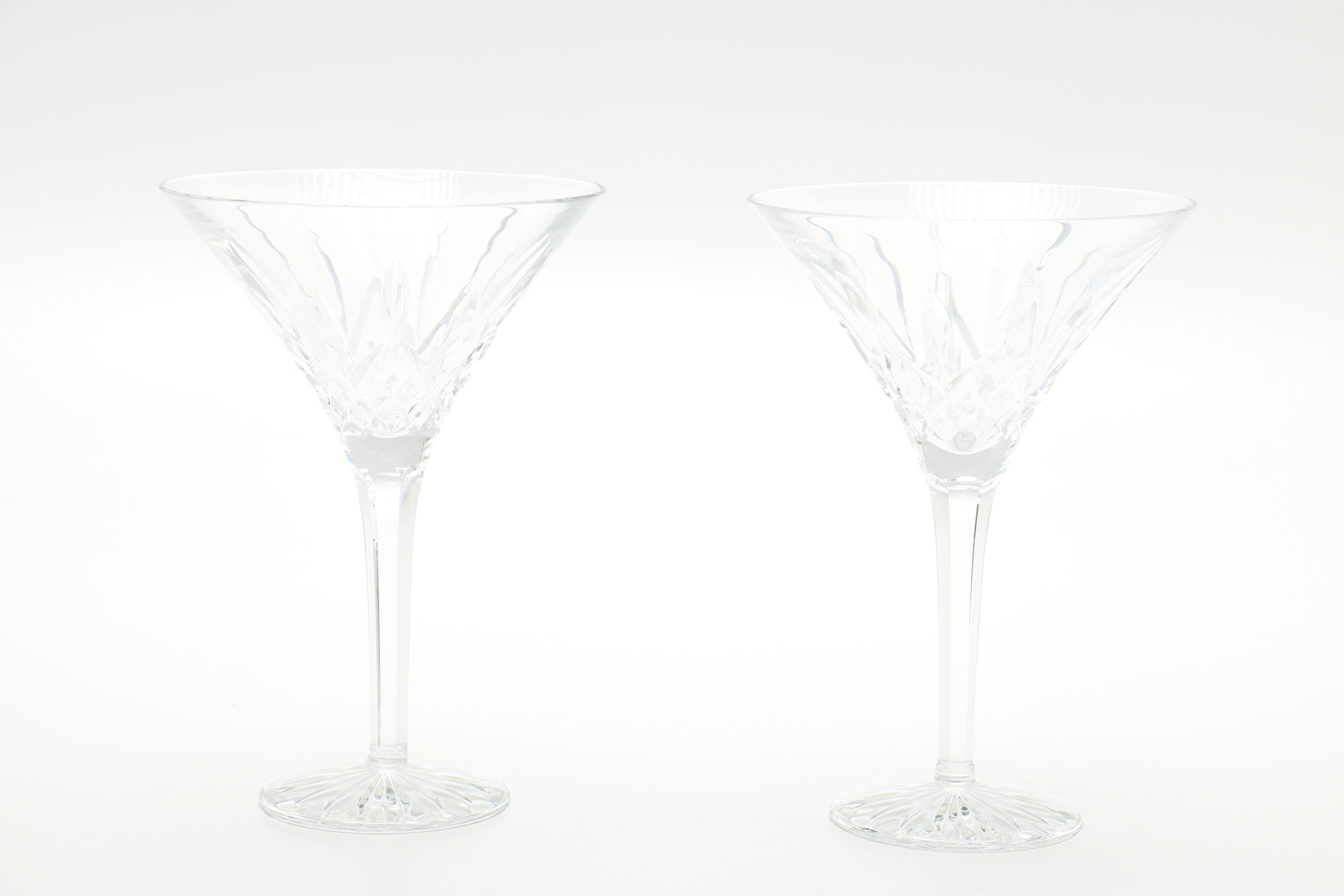 Waterford Lismore Collection Champagne Flutes and Martini Glasses