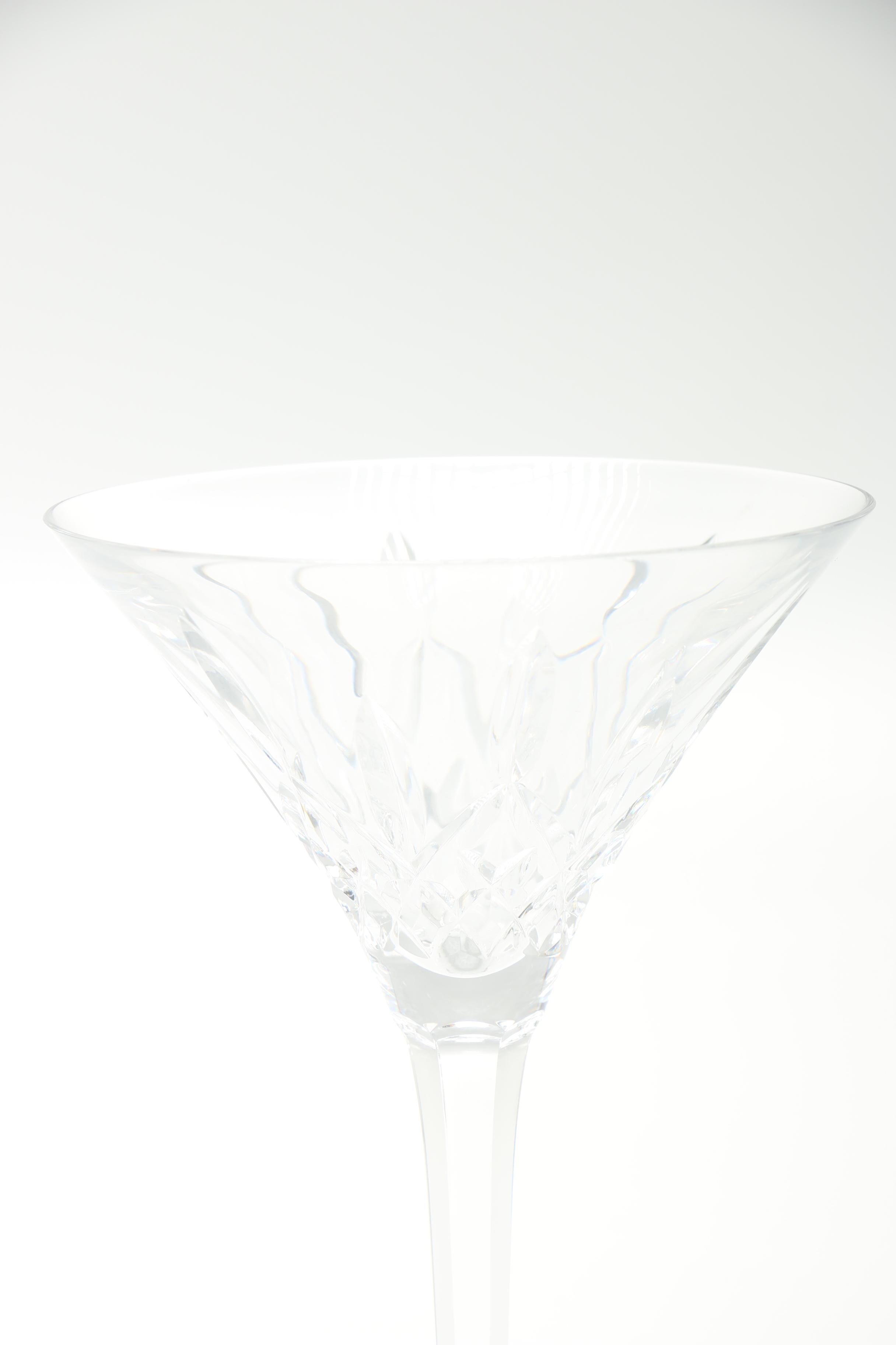 Waterford Lismore Collection Champagne Flutes and Martini Glasses