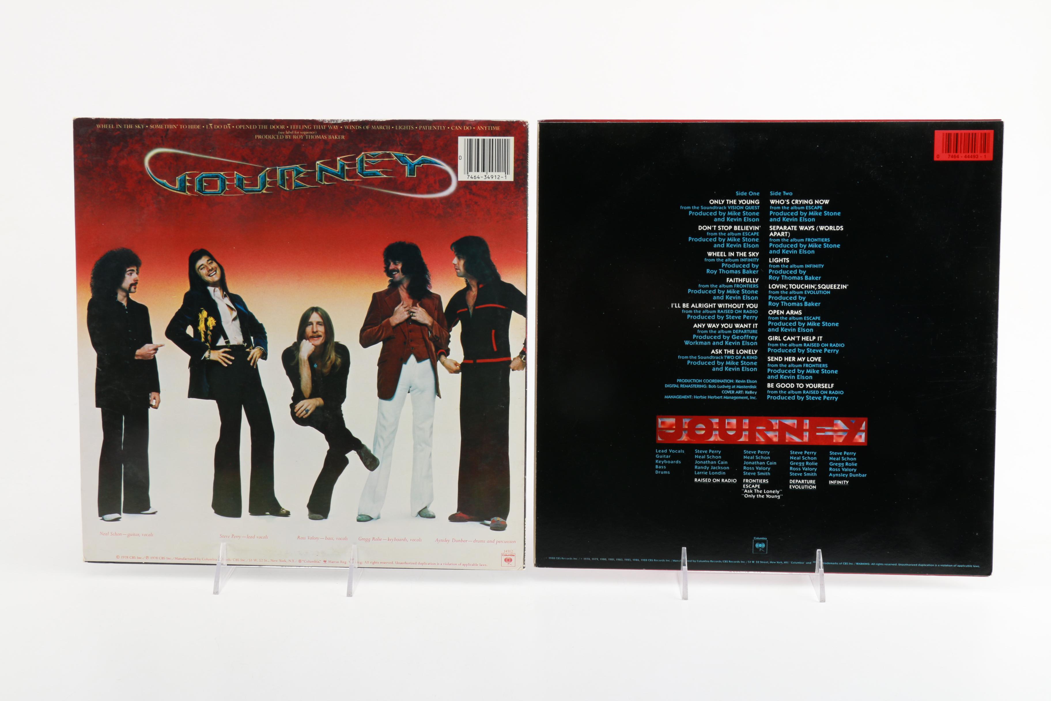 Boston, Journey, and Foreigner LPs