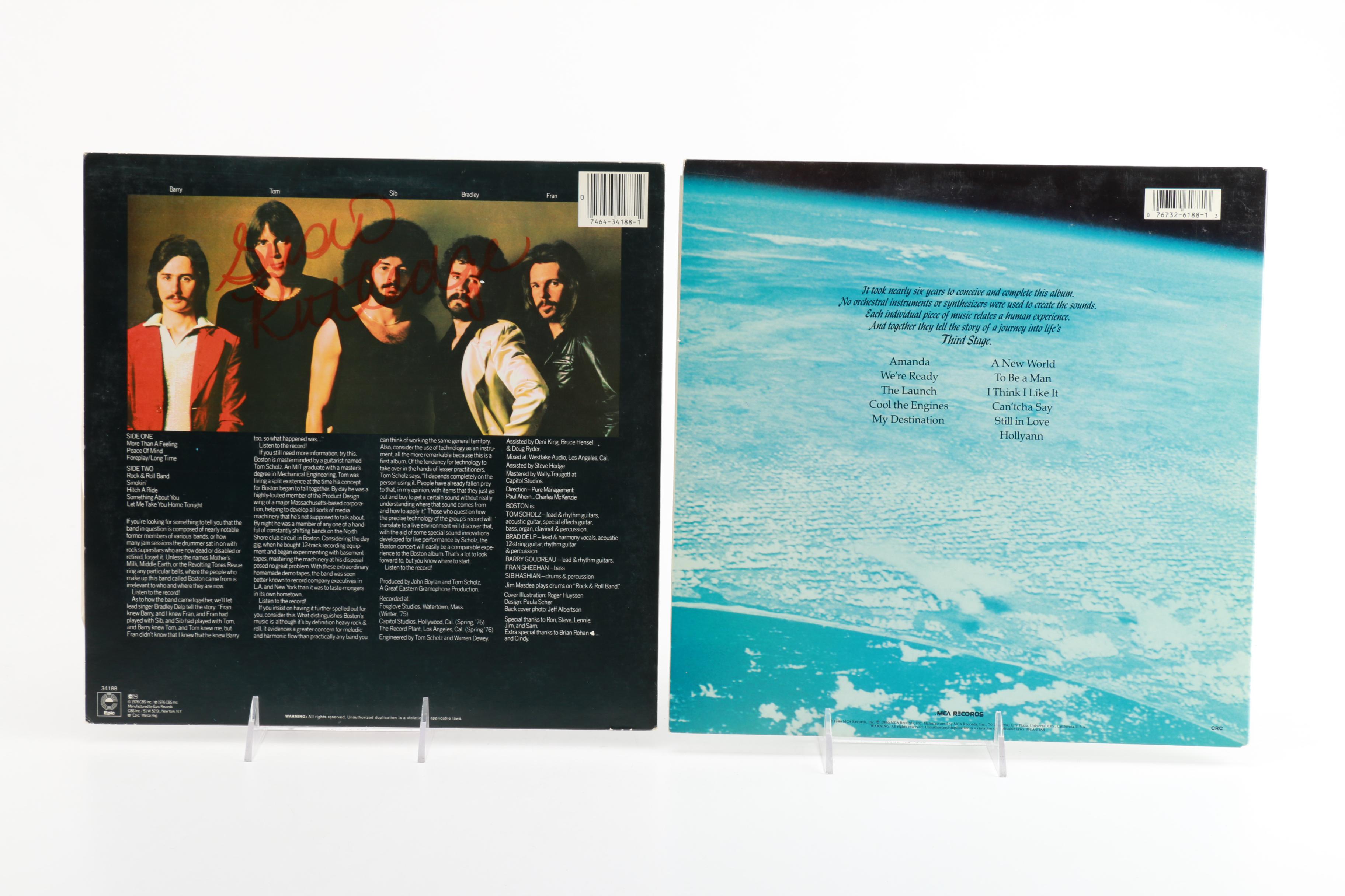 Boston, Journey, and Foreigner LPs