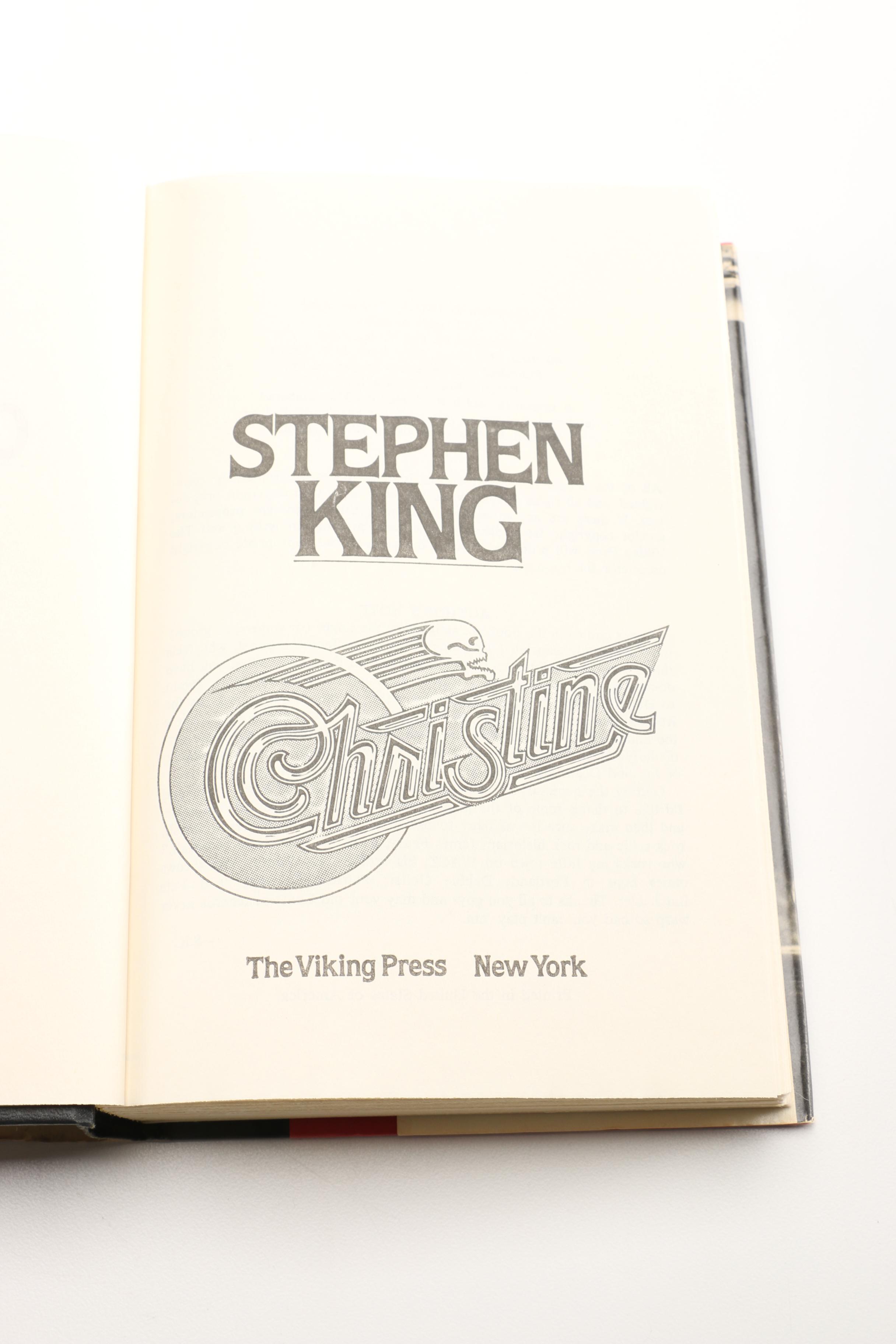 Book Club Edition of Stephen King's "Christine"