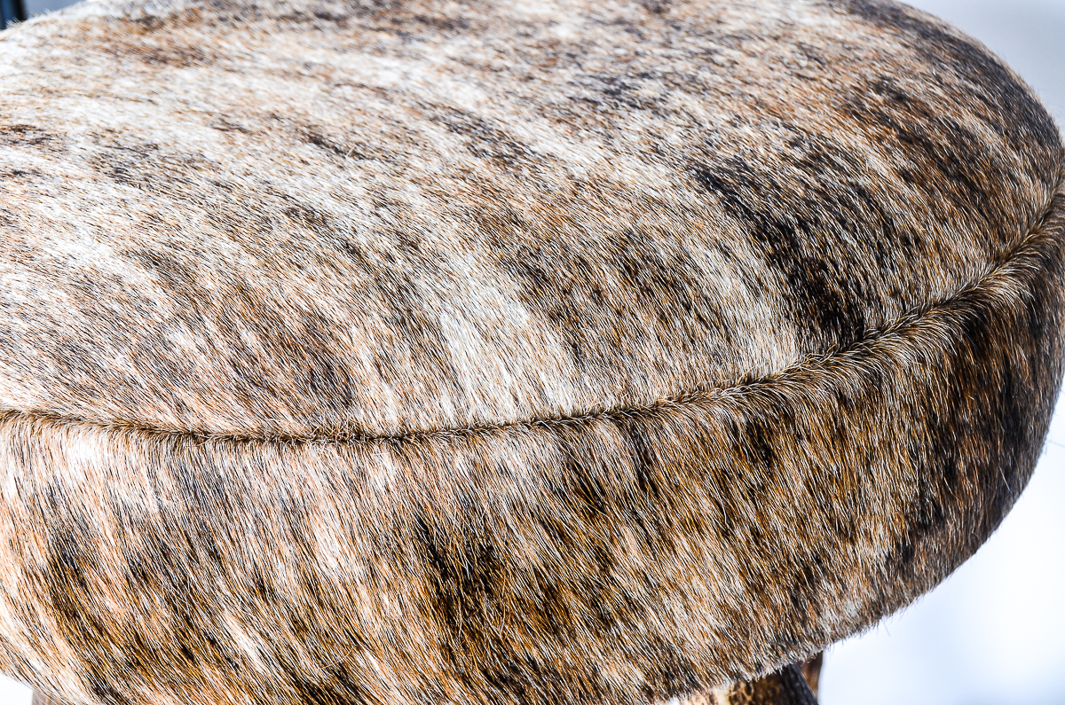 Deer Hide and Antler Footstool