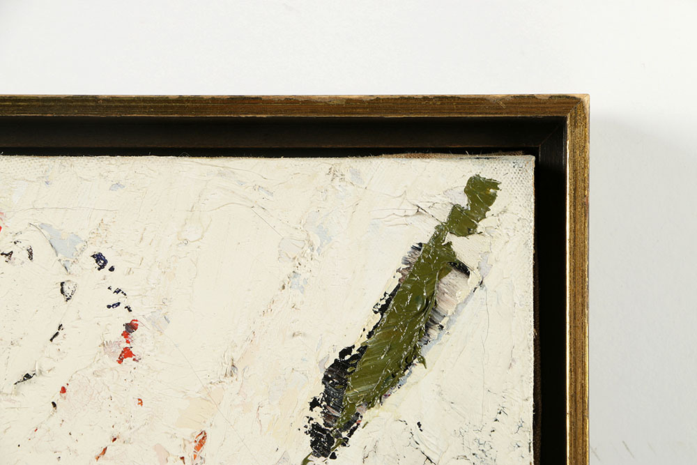 Signed Abstract Oil Painting on Canvas "La Salamande"