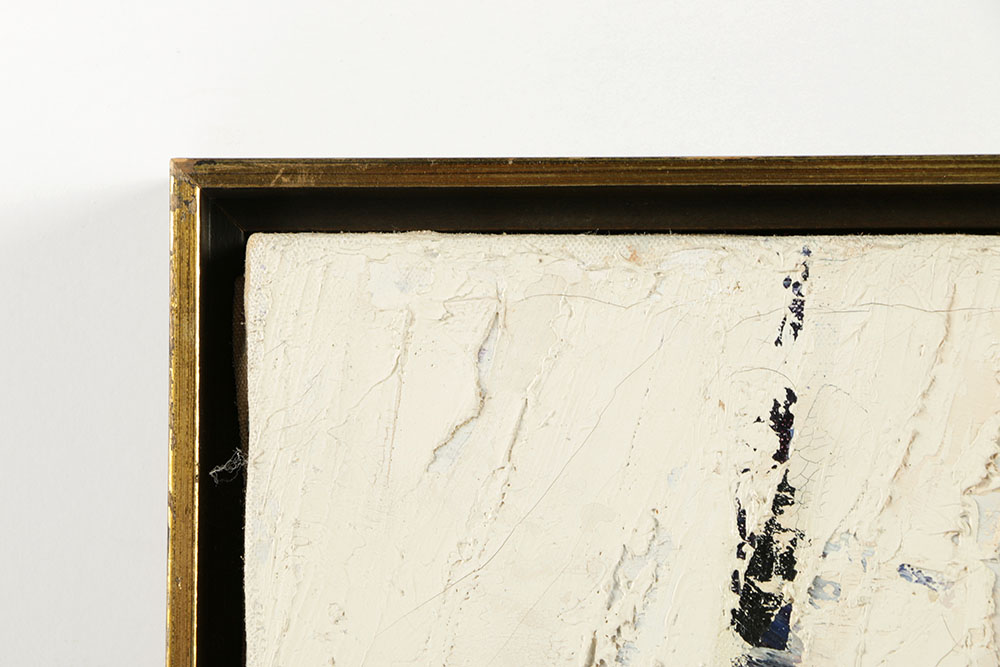 Signed Abstract Oil Painting on Canvas "La Salamande"