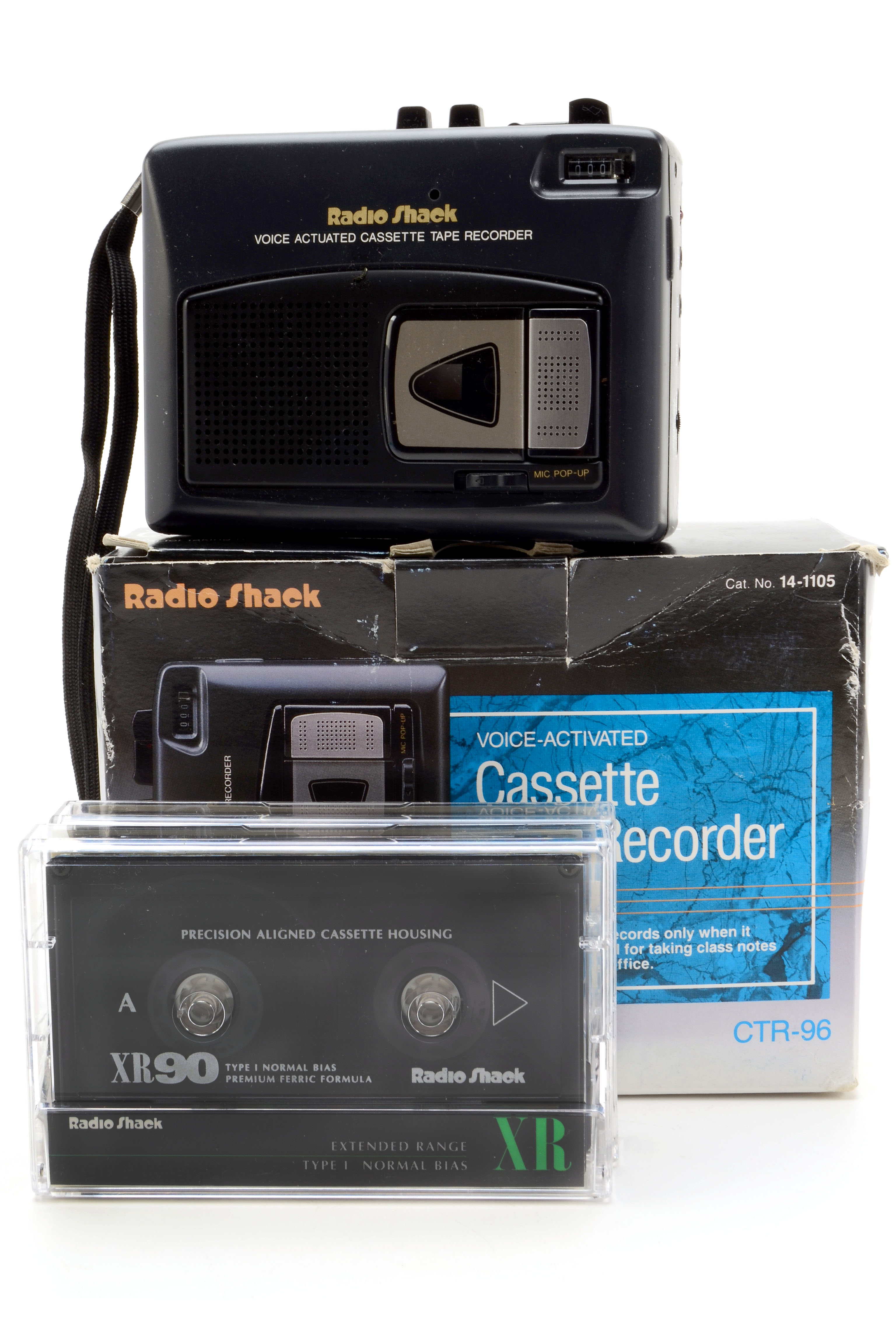 Radio Shack Voice-Activated Cassette Tape Recorders