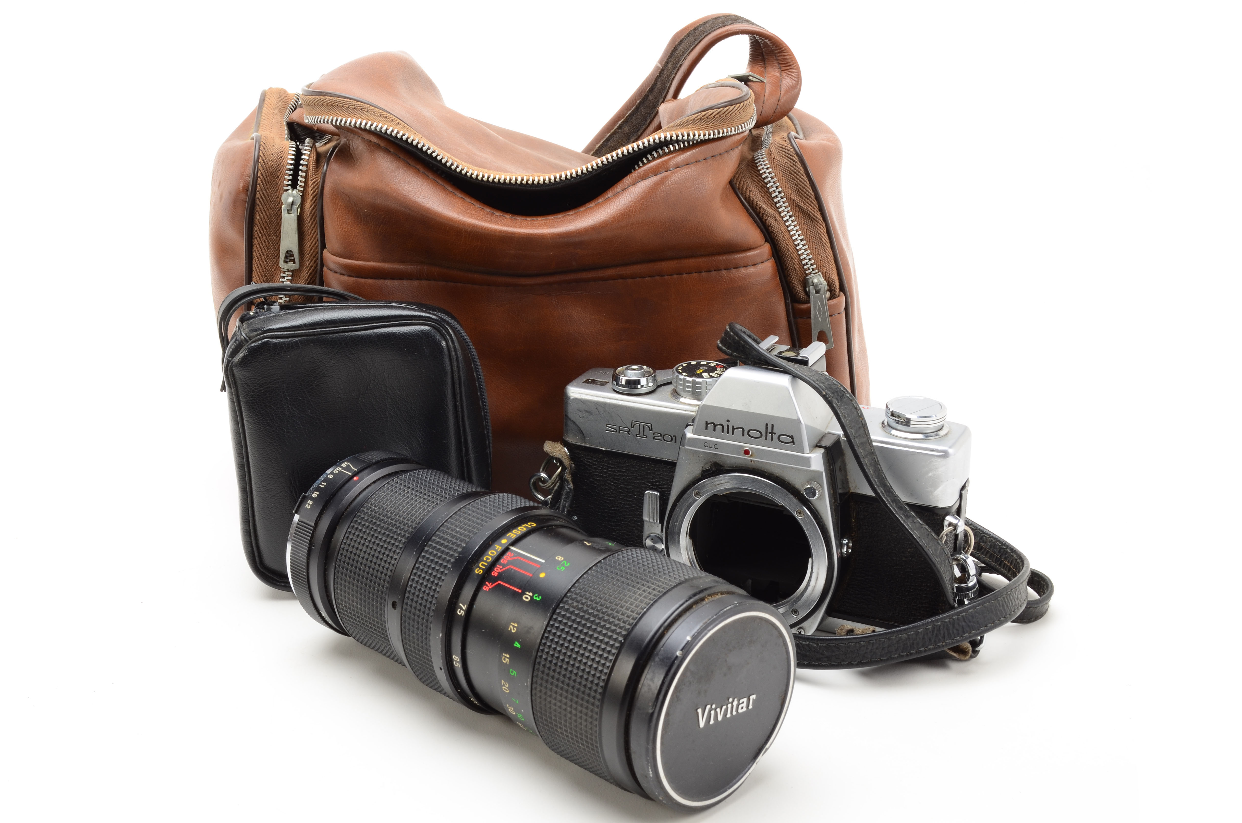 Minolta SRT 201 Camera and Accessories