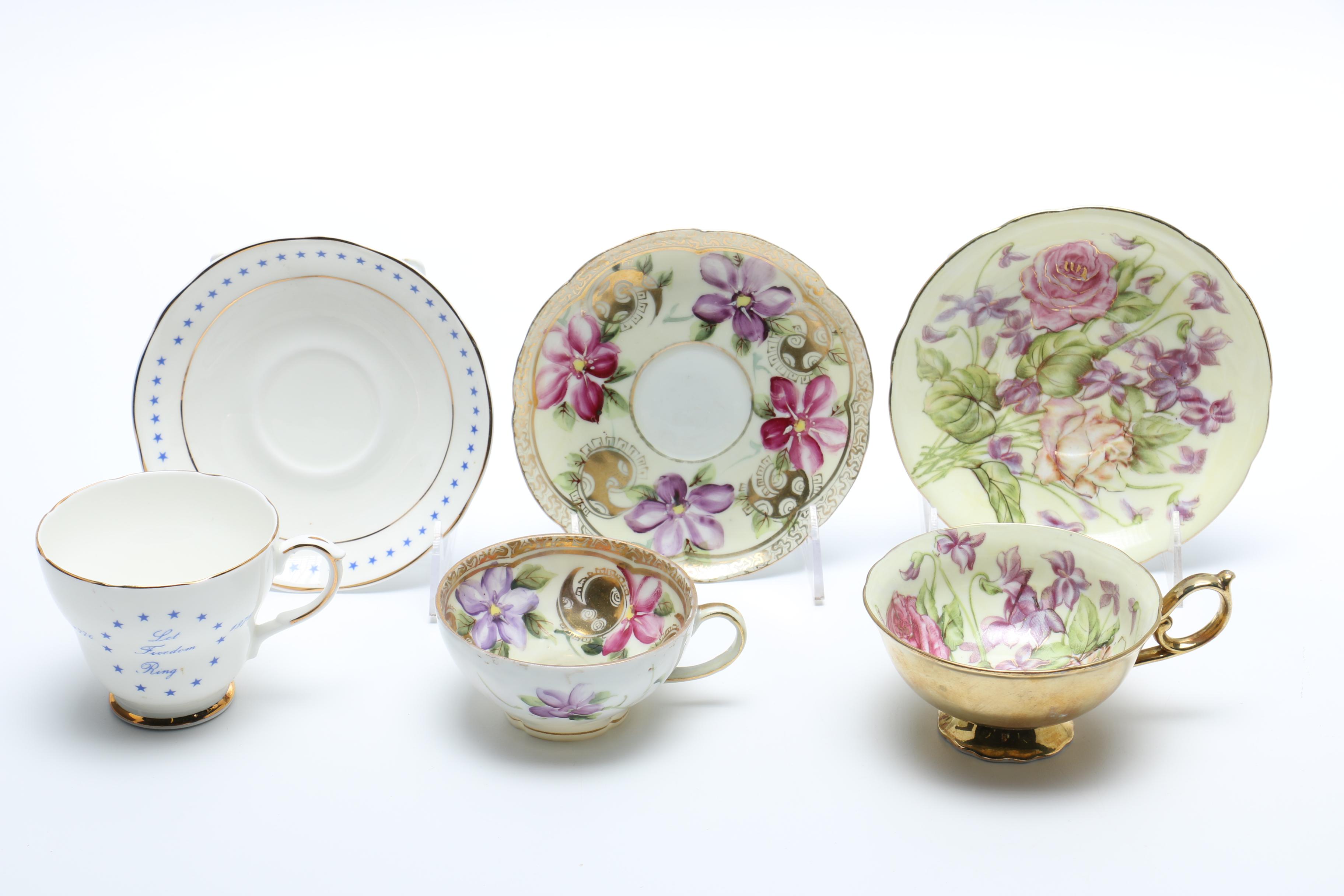 Tea Cups and Saucers From Denmark, England, France and Germany
