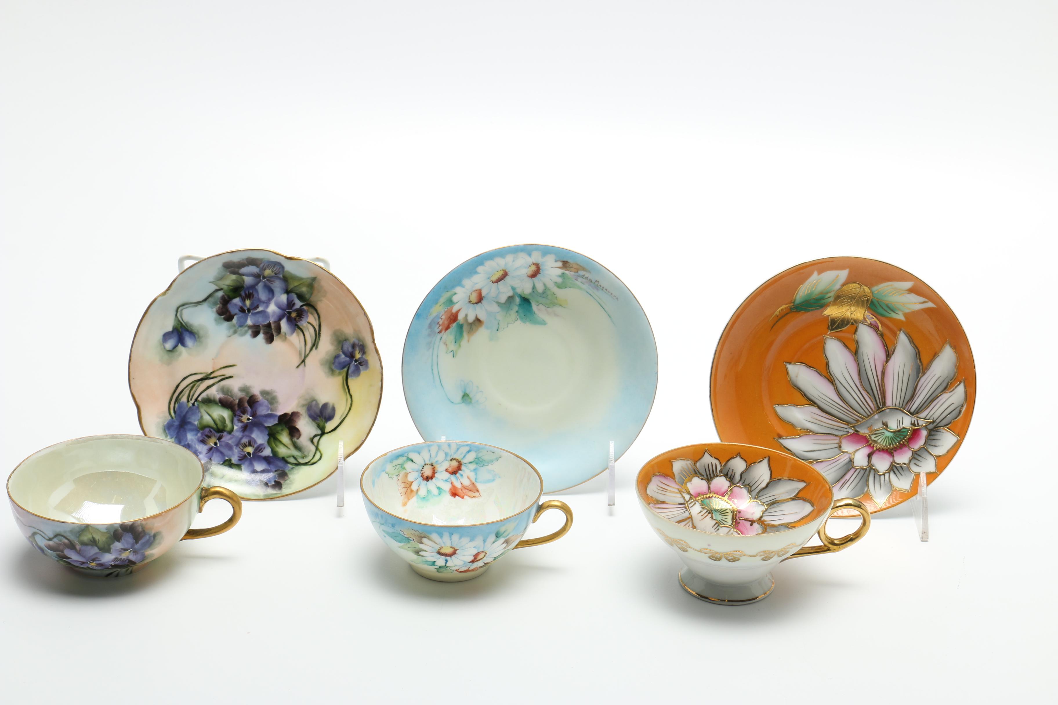 Tea Cups and Saucers From Denmark, England, France and Germany