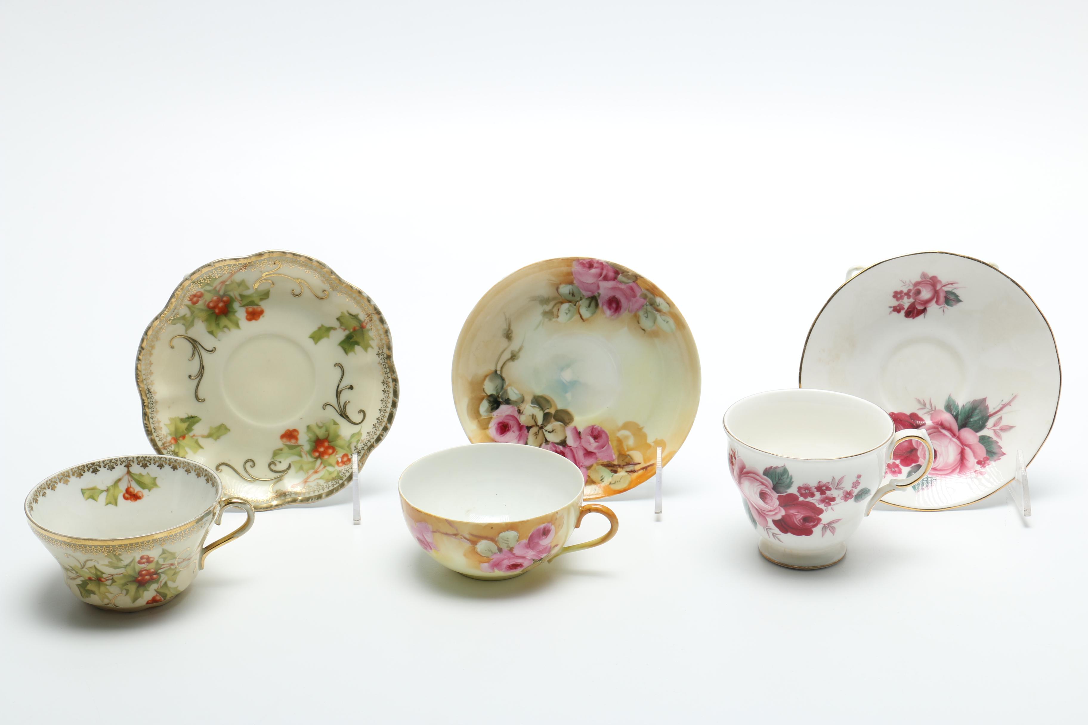 Tea Cups and Saucers From Denmark, England, France and Germany